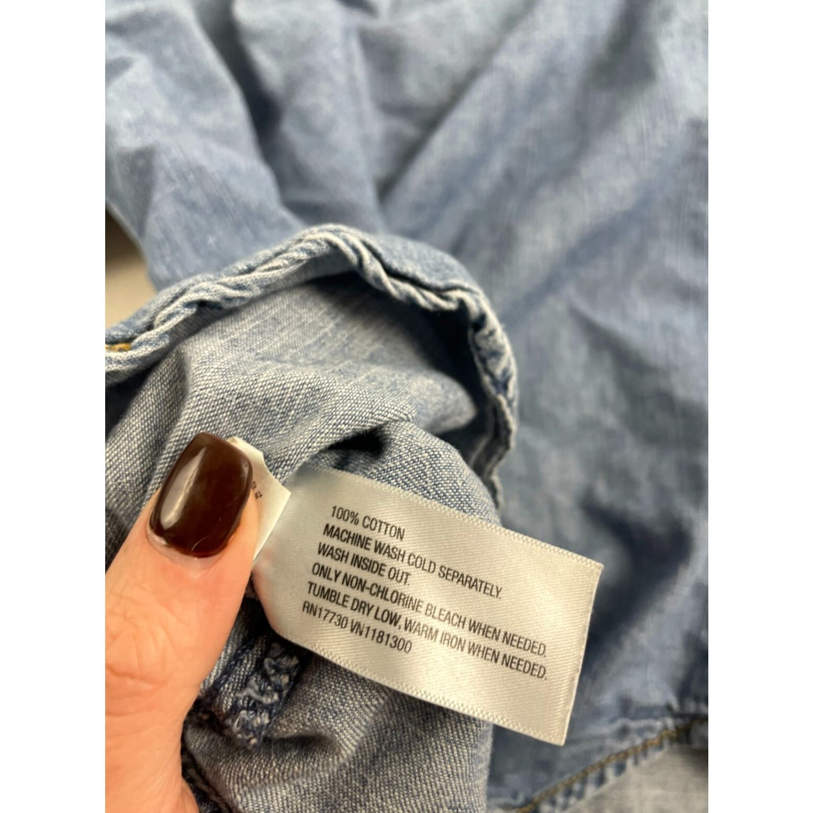 Mossimo Mossimo Jacket Shirt Women's XS Blue Denim Button Up Long Sleeve Pockets Size XS / US 0-2 / IT 36-38 - 7 Thumbnail