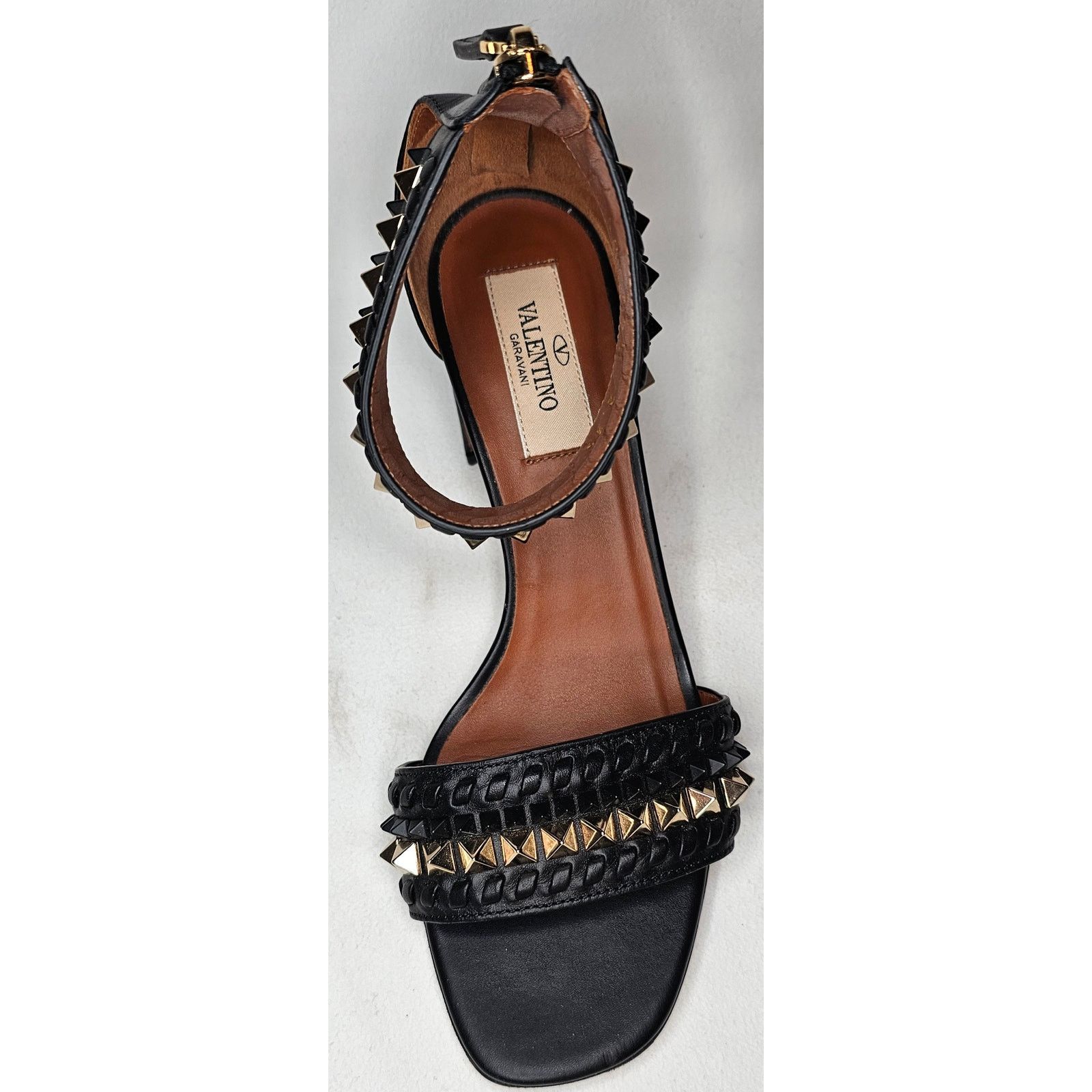 Valentino Valentino Garavani Rockstud black leather sandals Size US 5 / IT 35 - 8 Thumbnail