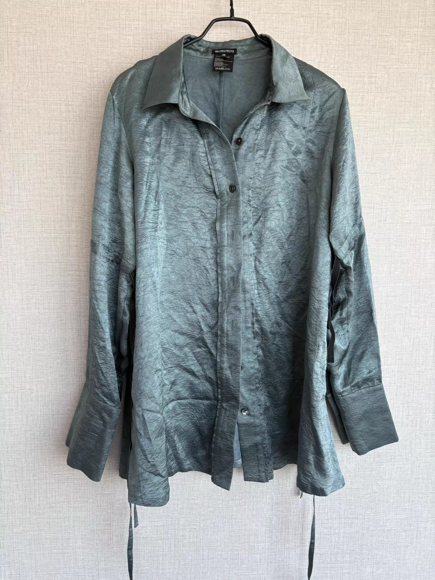 Ann Demeulemeester ANN DEMEULEMEESTER green oversized shirt 38 Size XS / US 0-2 / IT 36-38 - 4 Thumbnail