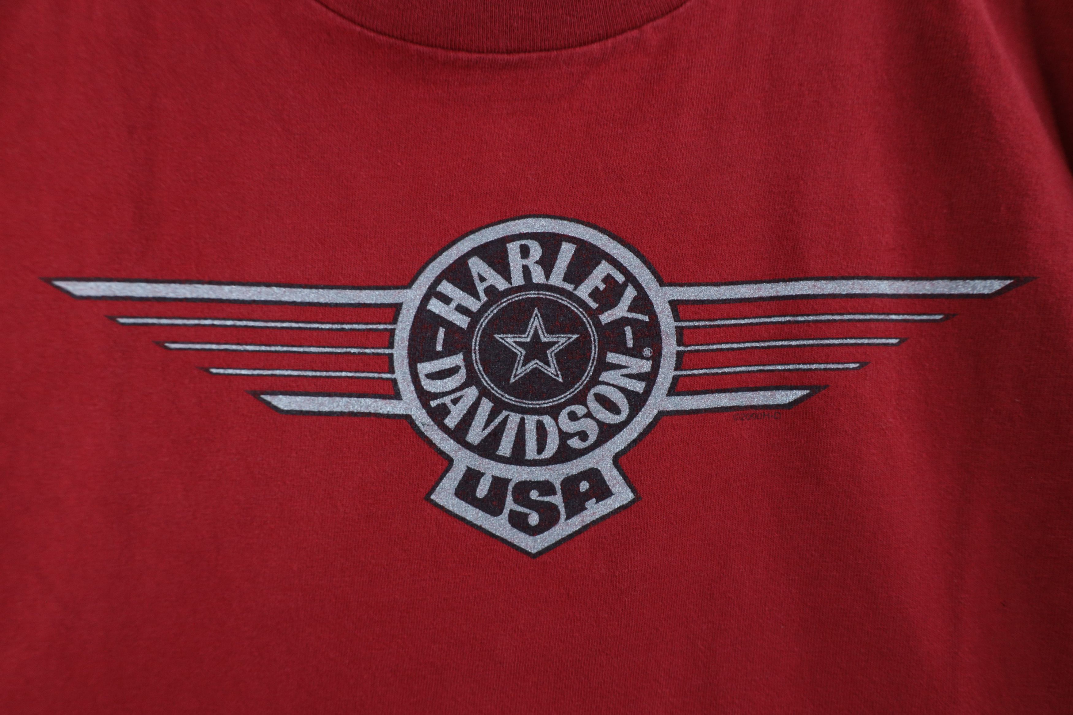 Harley Davidson × Vintage Vintage Y2K 2000 Harley Davidson Wings Long Sleeve T-Shirt Size US XL / EU 56 / 4 - 4 Thumbnail