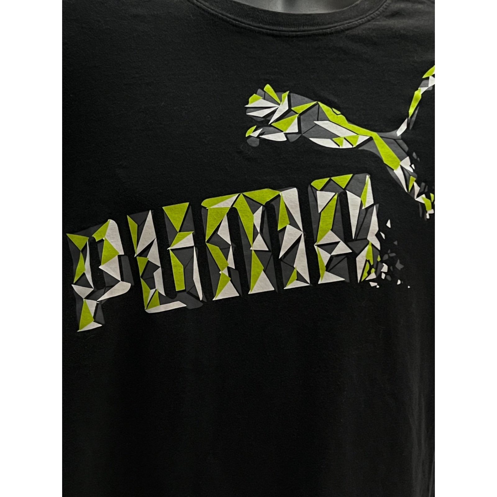 Puma Puma Black Neon Green Logo Tee Shirt Sportslifestyle Tag Size US M / EU 48-50 / 2 - 3 Thumbnail