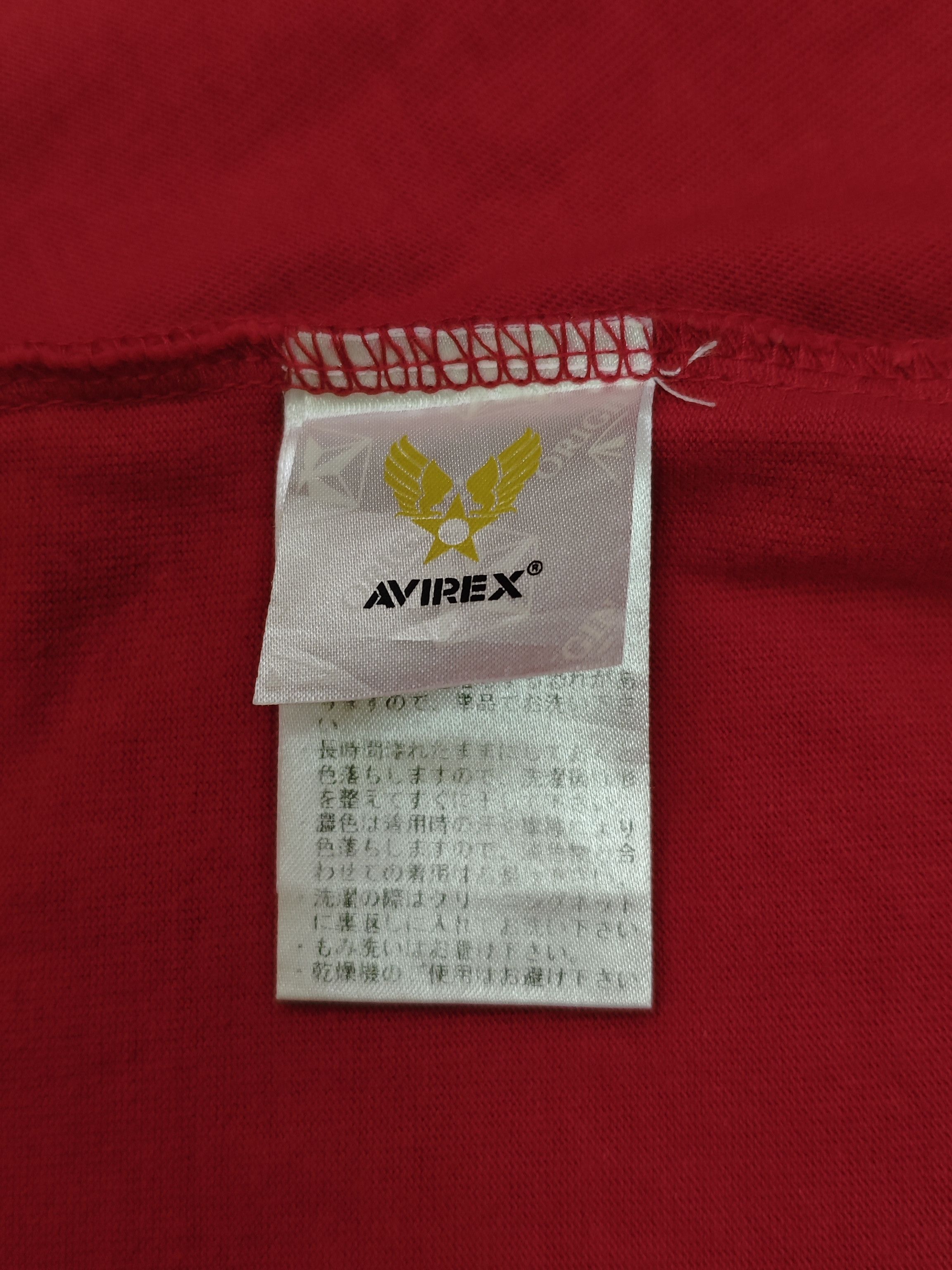Avirex 90s AVIREX Embroidered Big Logo Red M Tee Size US M / EU 48-50 / 2 - 11 Thumbnail
