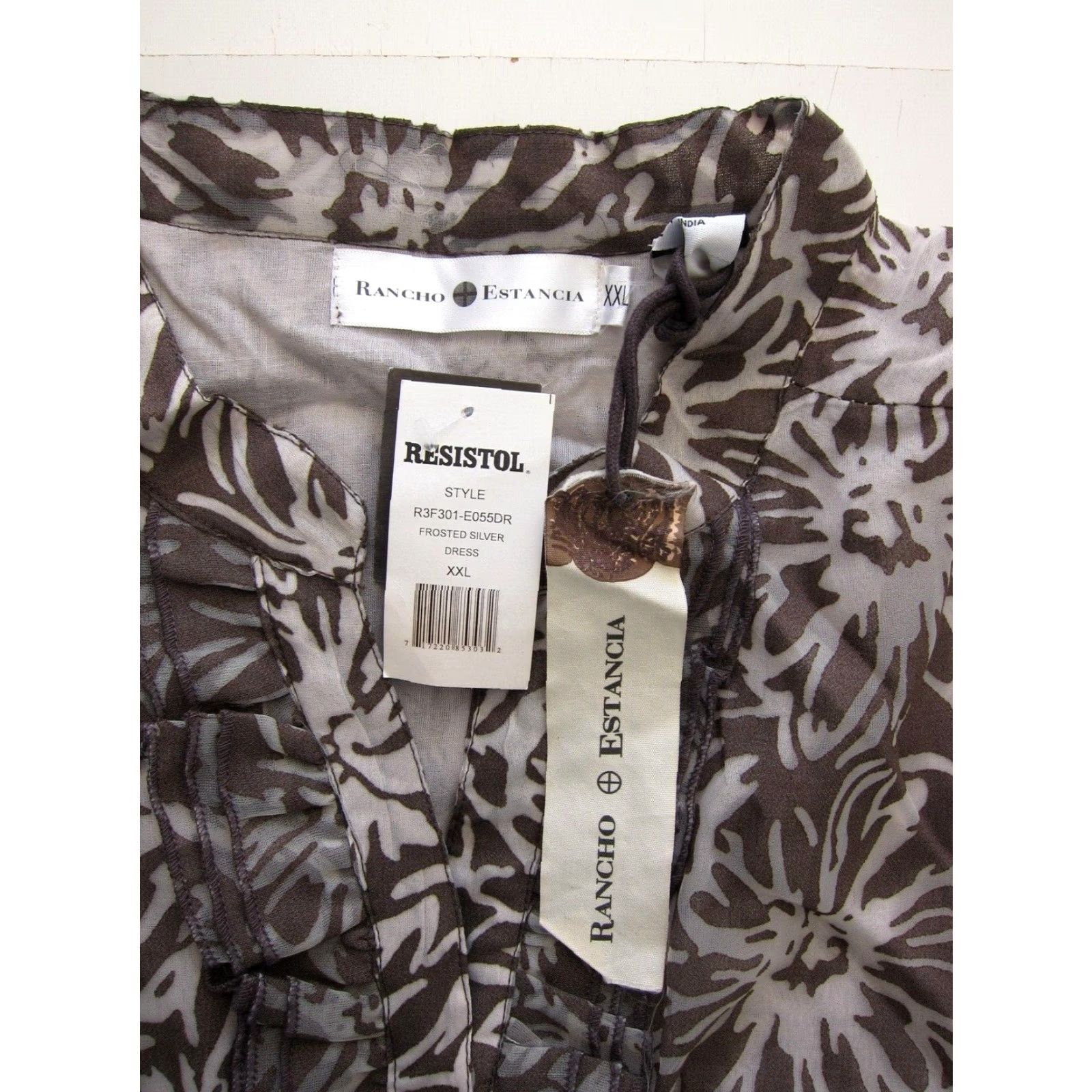 Vintage NWT Rancho Estancia Floral Long Sleeve Tunic Mini Dress XX NWT Size XXL / US 16-18 / IT 52-54 - 4 Thumbnail