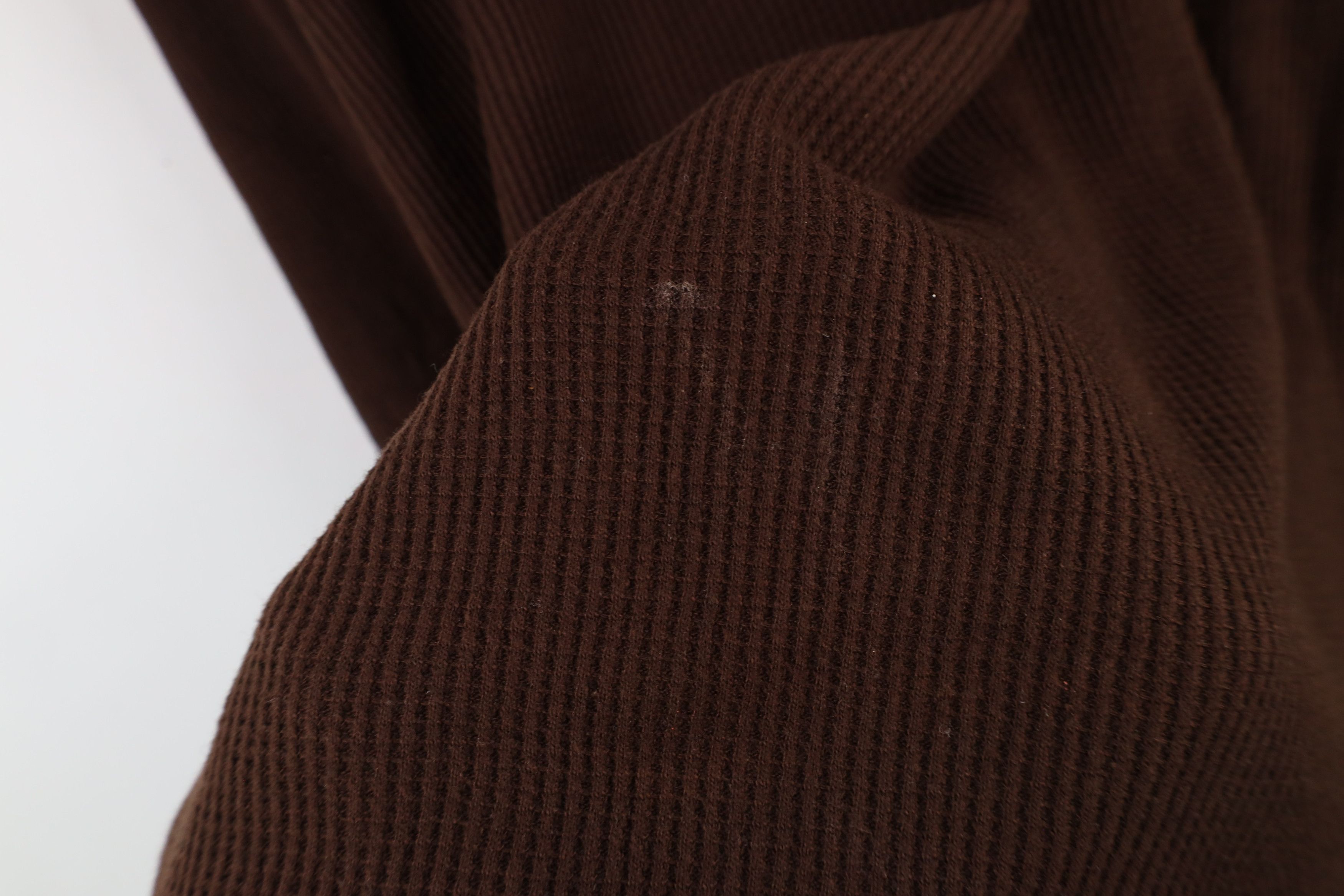 Vintage Vintage 90s Y2K Streetwear Knit Long Sleeve T-Shirt Brown Size US M / EU 48-50 / 2 - 6 Thumbnail