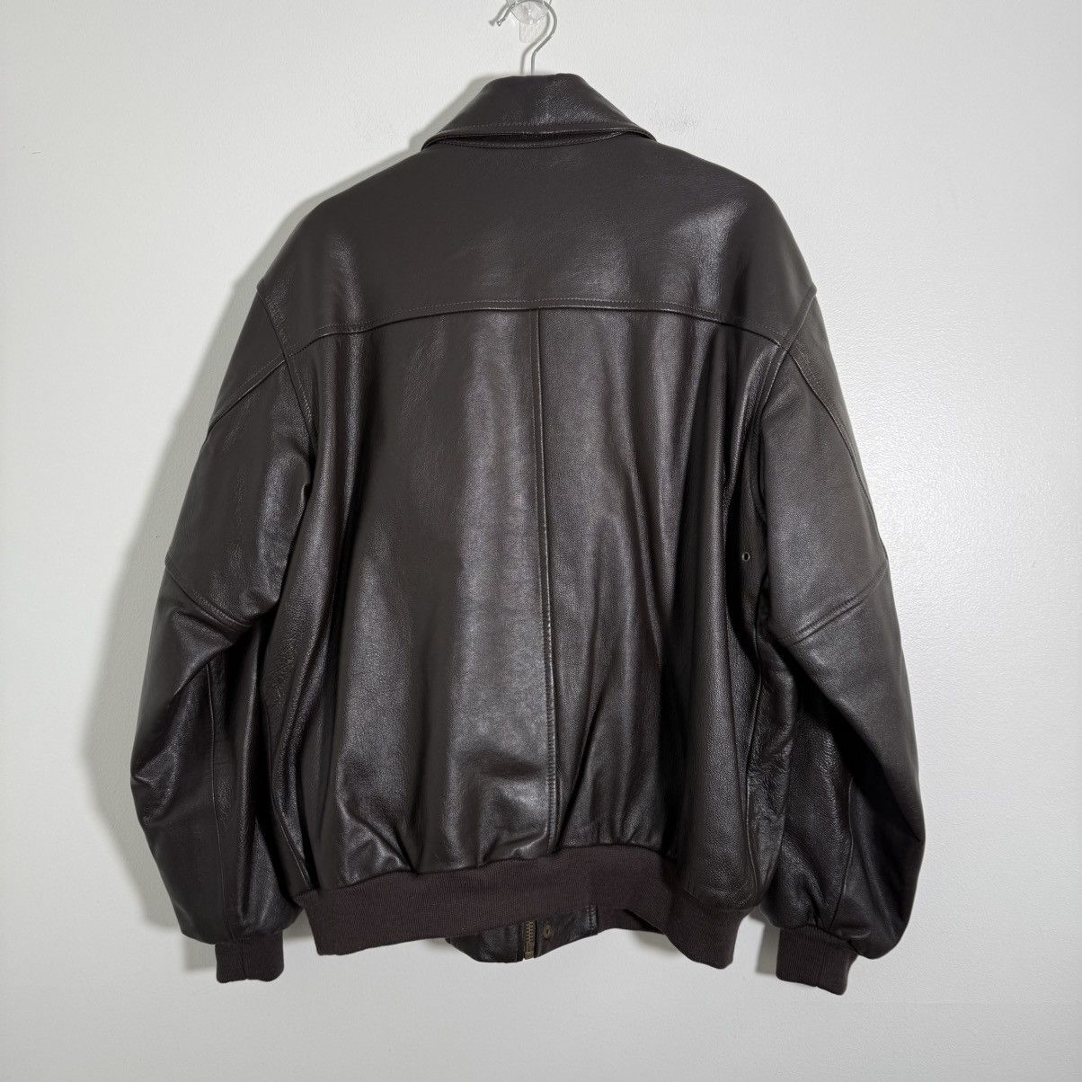 L.L. Bean Vintage LL Bean A2 Leather Flight Jacket Black Rare Sz Large Size US L / EU 52-54 / 3 - 6 Thumbnail