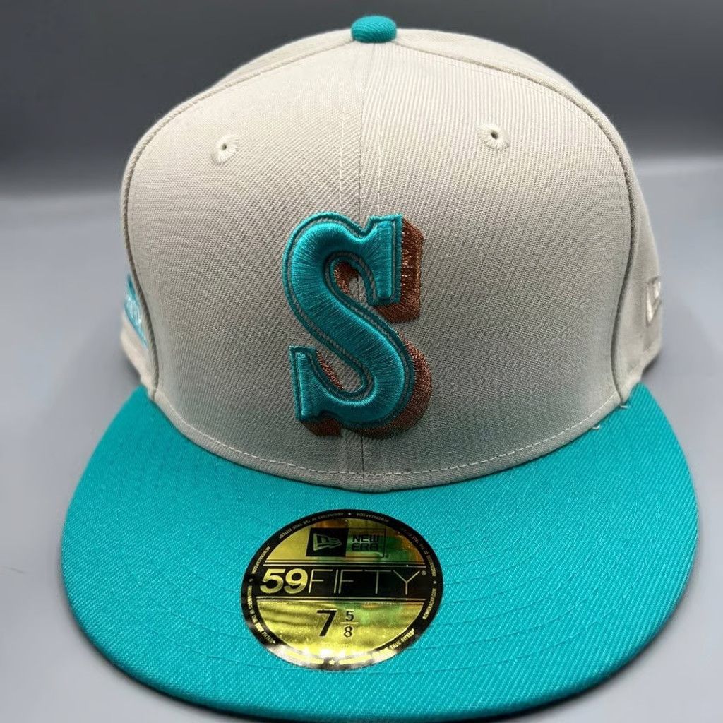 New Era Seattle Mariners Hat Men 7 5/8 59Fifty New Era Fitted Cap Size ONE SIZE - 2 Thumbnail