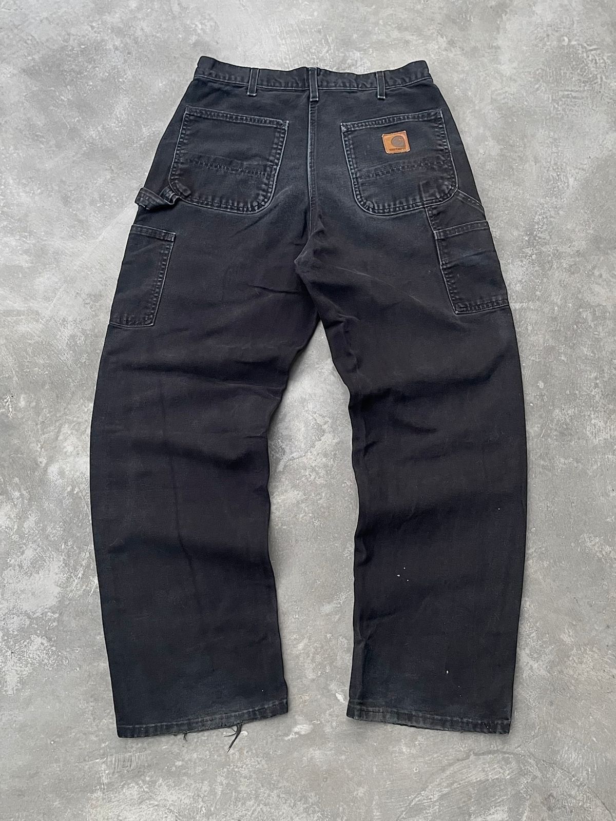 Carhartt Vintage Carhartt Carphenter Big Patch B11-BLK💣 Size US 32 / EU 48 - 1 Thumbnail