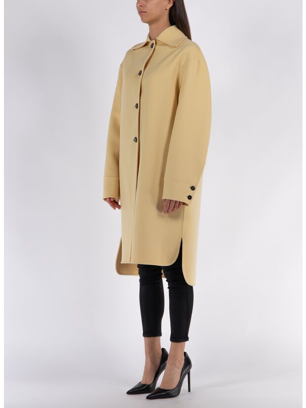 Jil Sander o1loc1c0426 Cappotto Relaxed Double Face Coat in Yellow Size M / US 6-8 / IT 42-44 - 2 Thumbnail