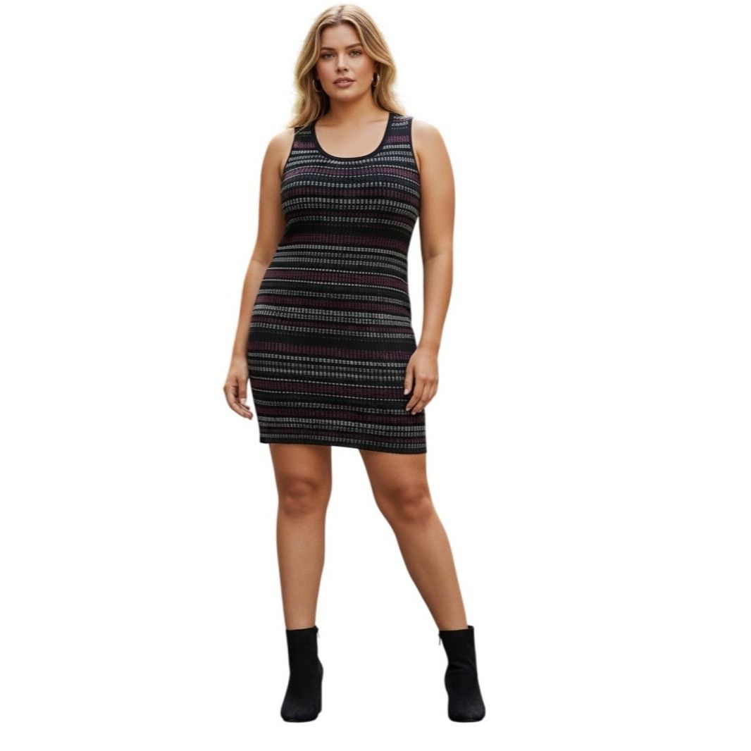 Other Planet Gold Derek Heart Juniors' Plus Size Metallic-Stripe Size ONE SIZE - 3 Thumbnail
