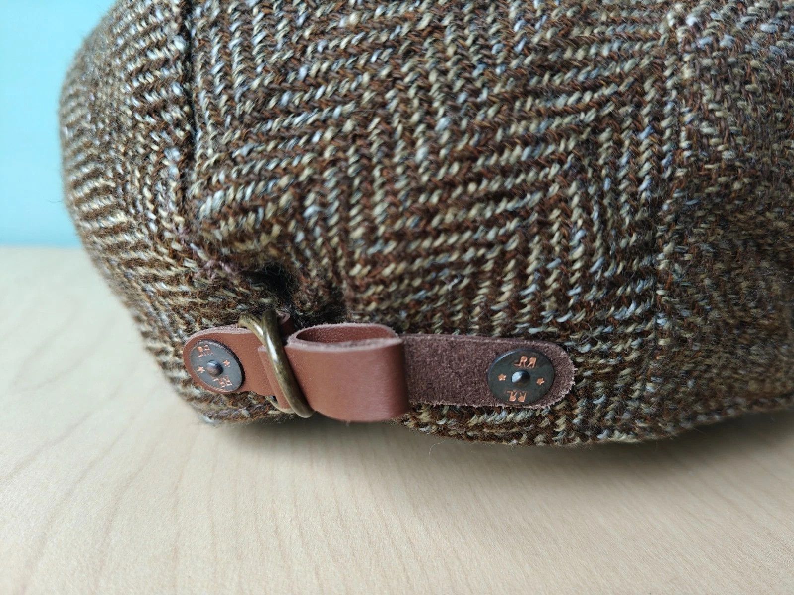 RRL Ralph Lauren DOUBLE RL Linen-Blend Herringbone Driver's Cap T/1911 Size ONE SIZE - 9 Thumbnail