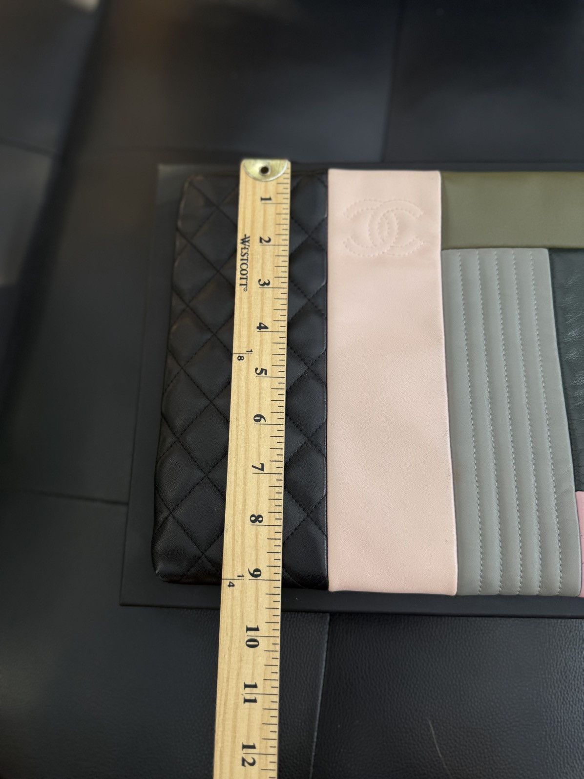 Chanel Chanel Olive & Multicolor Lambskin Patchwork O-Case Size ONE SIZE - 18 Thumbnail