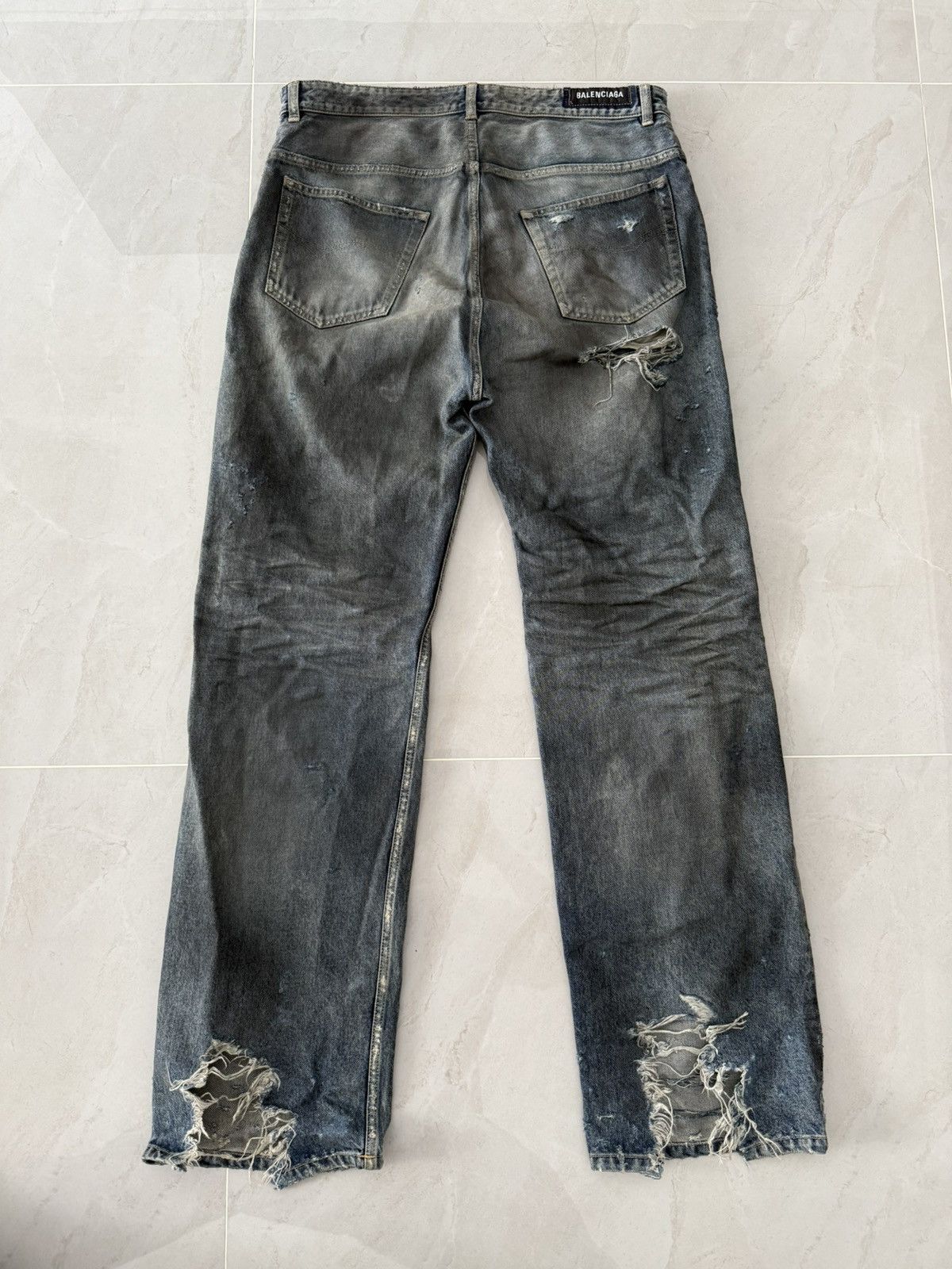 Balenciaga Balenciaga Distressed Mud Show Denim Sz.L Size US 36 / EU 52 - 5 Thumbnail