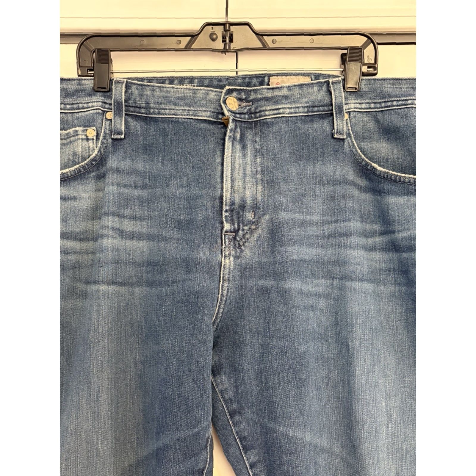 Vintage AG Adriano Goldschmied Men's Slim Straight Everett Jeans 40x33 Blue Denim Slim Size US 40 / EU 56 - 3 Thumbnail
