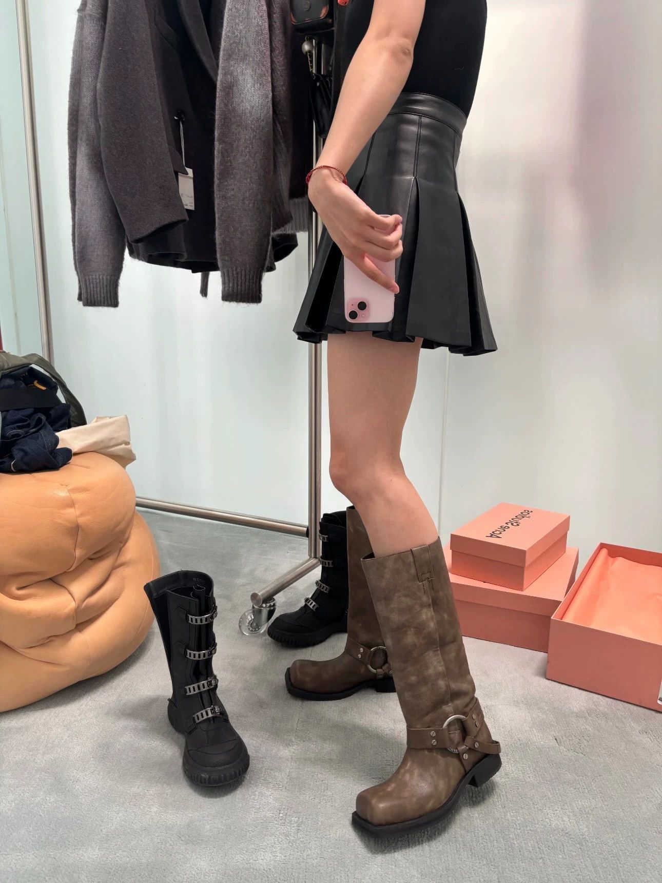Acne Studios Acne Studios Knee-High Riding Boots Brown 37 Size US 6.5 / IT 36.5 - 9 Thumbnail