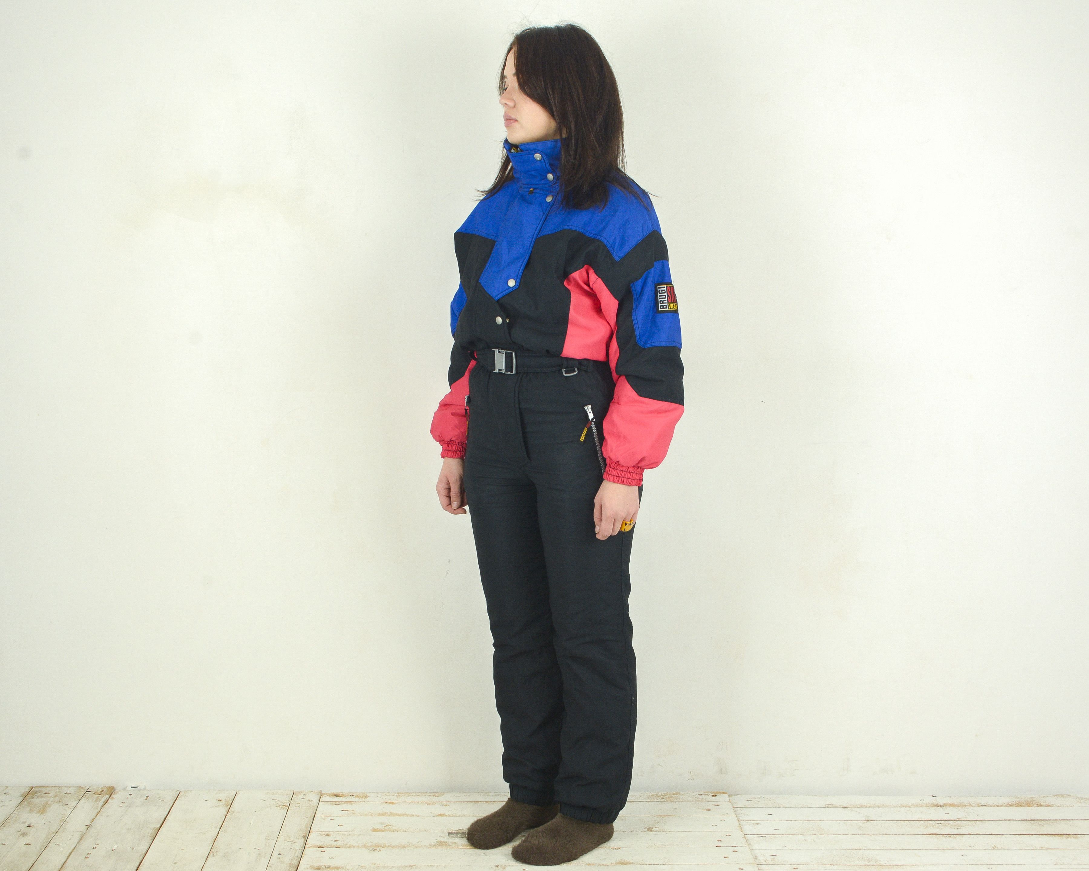 Vintage BRUGI Ski Wear y2k Snow Suit Women S Jumpsuit Skisuit Size 27" / US 4 / IT 40 - 3 Thumbnail