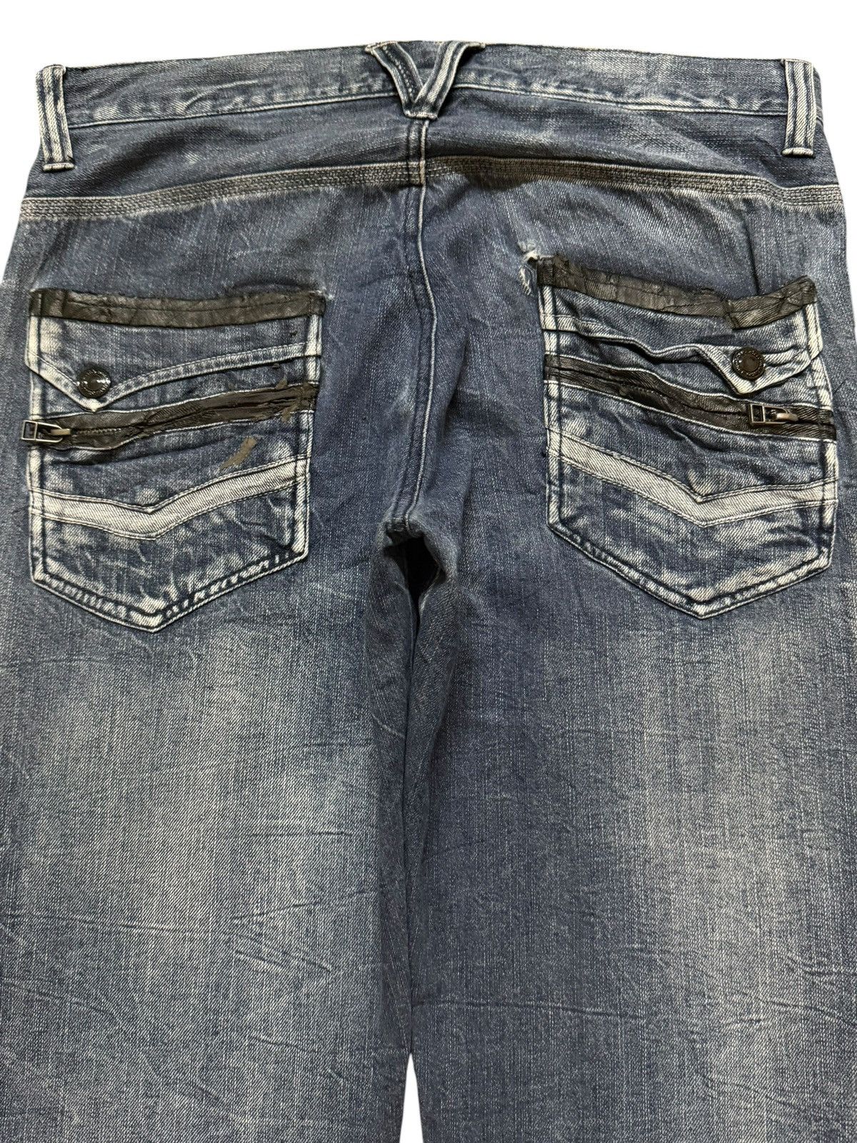 Hysteric Glamour Vintage Y2K Japanese Blue Faded Honeycomb Regular Straight Size US 32 / EU 48 - 4 Thumbnail