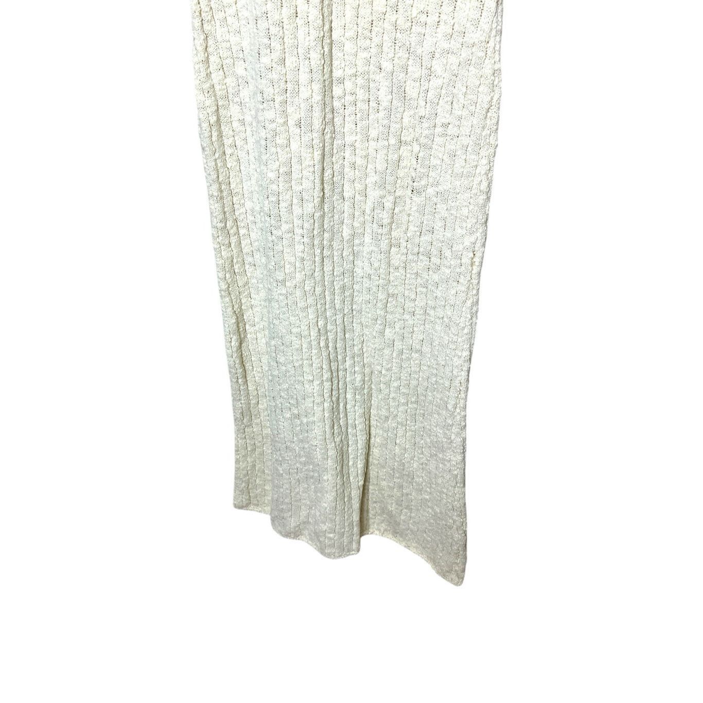 Other Vintage Jane Cream Sleeveless Turtleneck Maxi Sweater Dress Size M / US 6-8 / IT 42-44 - 8 Thumbnail