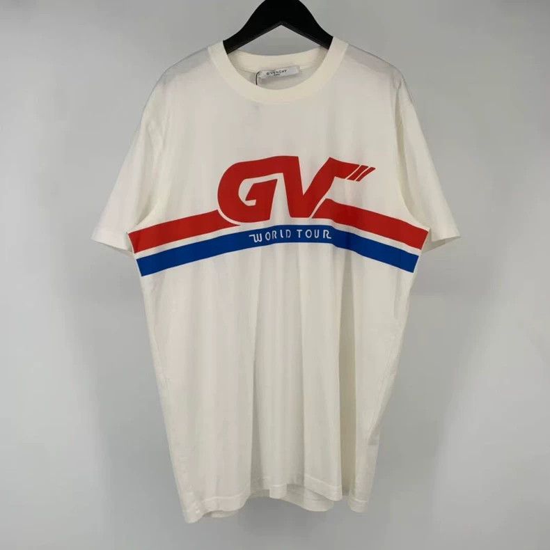 Givenchy Givenchy White Ad Letter Short Sleeve Size US M / EU 48-50 / 2 - 1 Thumbnail
