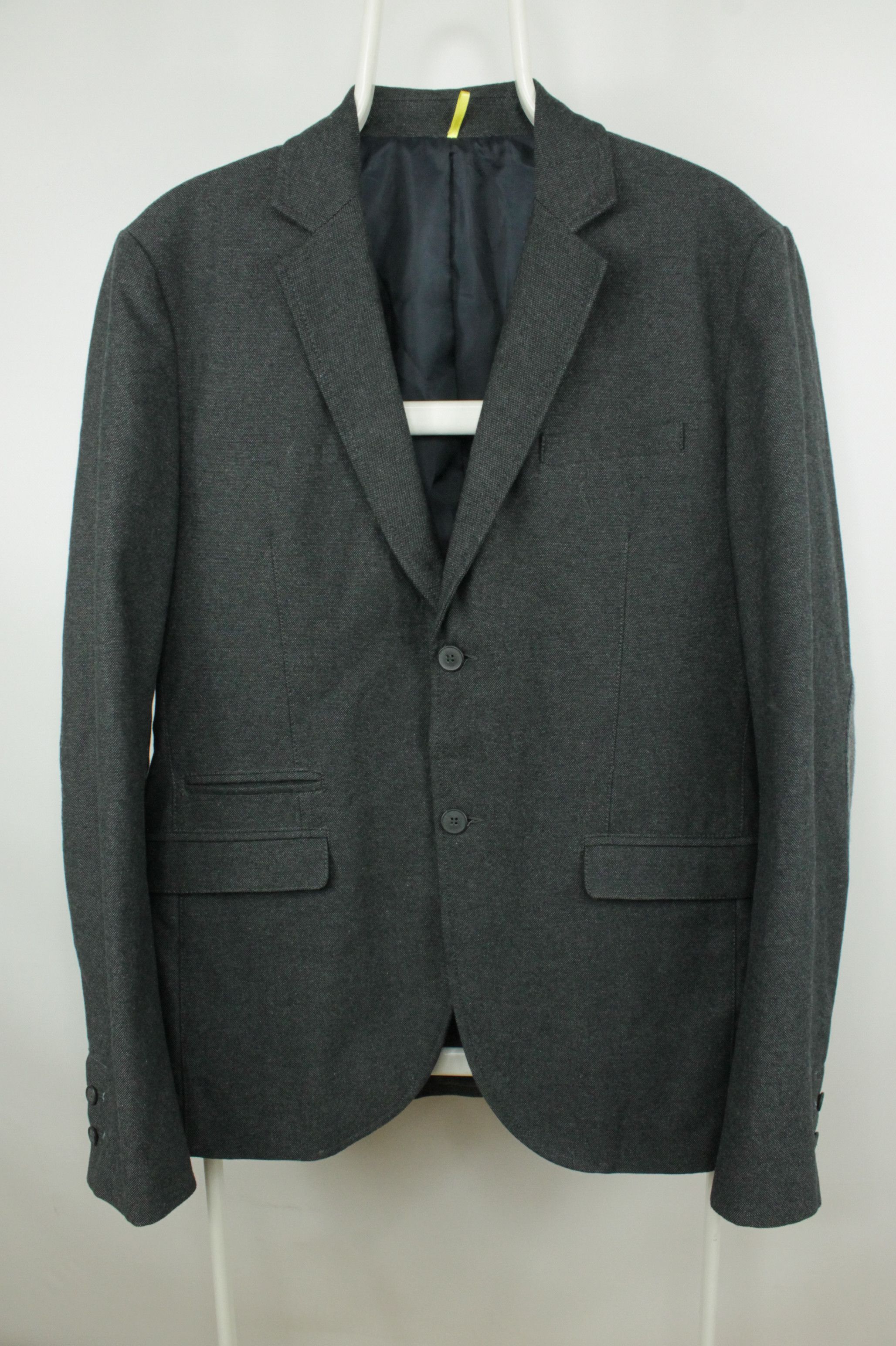 Officina36 Officina36 Gray Cotton Slim Fit Blazer Jacket Size US L / EU 52-54 / 3 - 1 Thumbnail