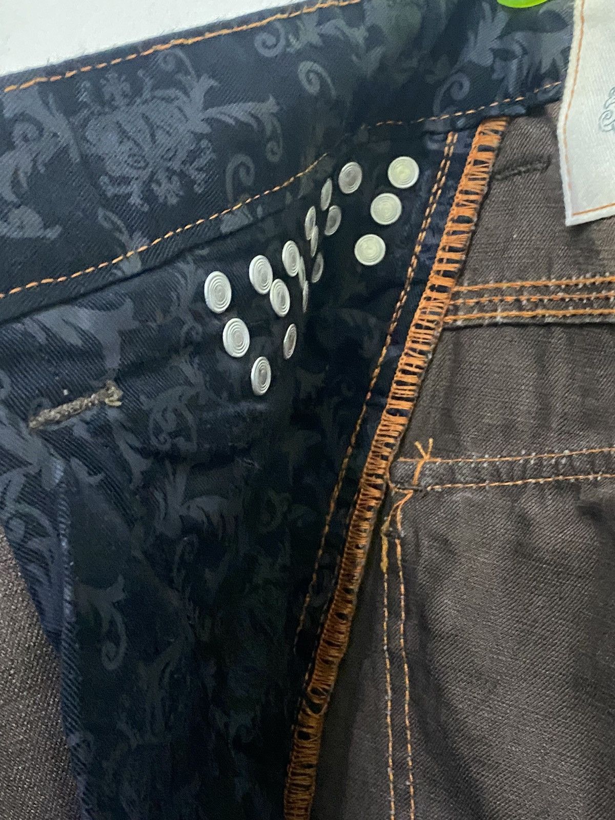 Japanese Brand 💥PUNK GOTH EMO DESIGN GOA TWENTH WORK BONDAGE FLARE JEANS Size US 36 / EU 52 - 21 Thumbnail
