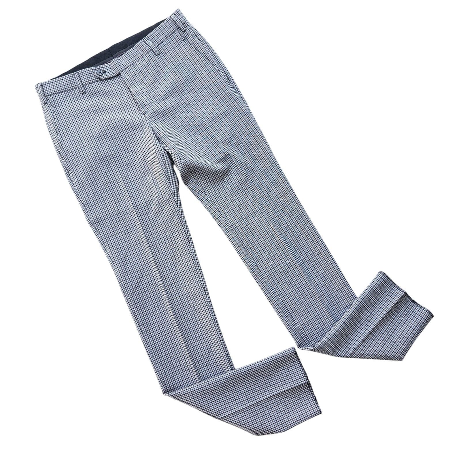 Valentino Valentino Men's Plaid Wool Dress Pants Size IT 44 / US 28 Size US 28 / EU 44 - 1 Thumbnail