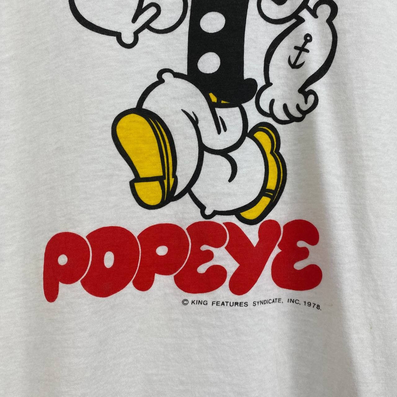 Vintage VINTAGE POPEYE SAILORMAN 1978 single-stitch PAPERTHIN TEES Size US M / EU 48-50 / 2 - 3 Thumbnail