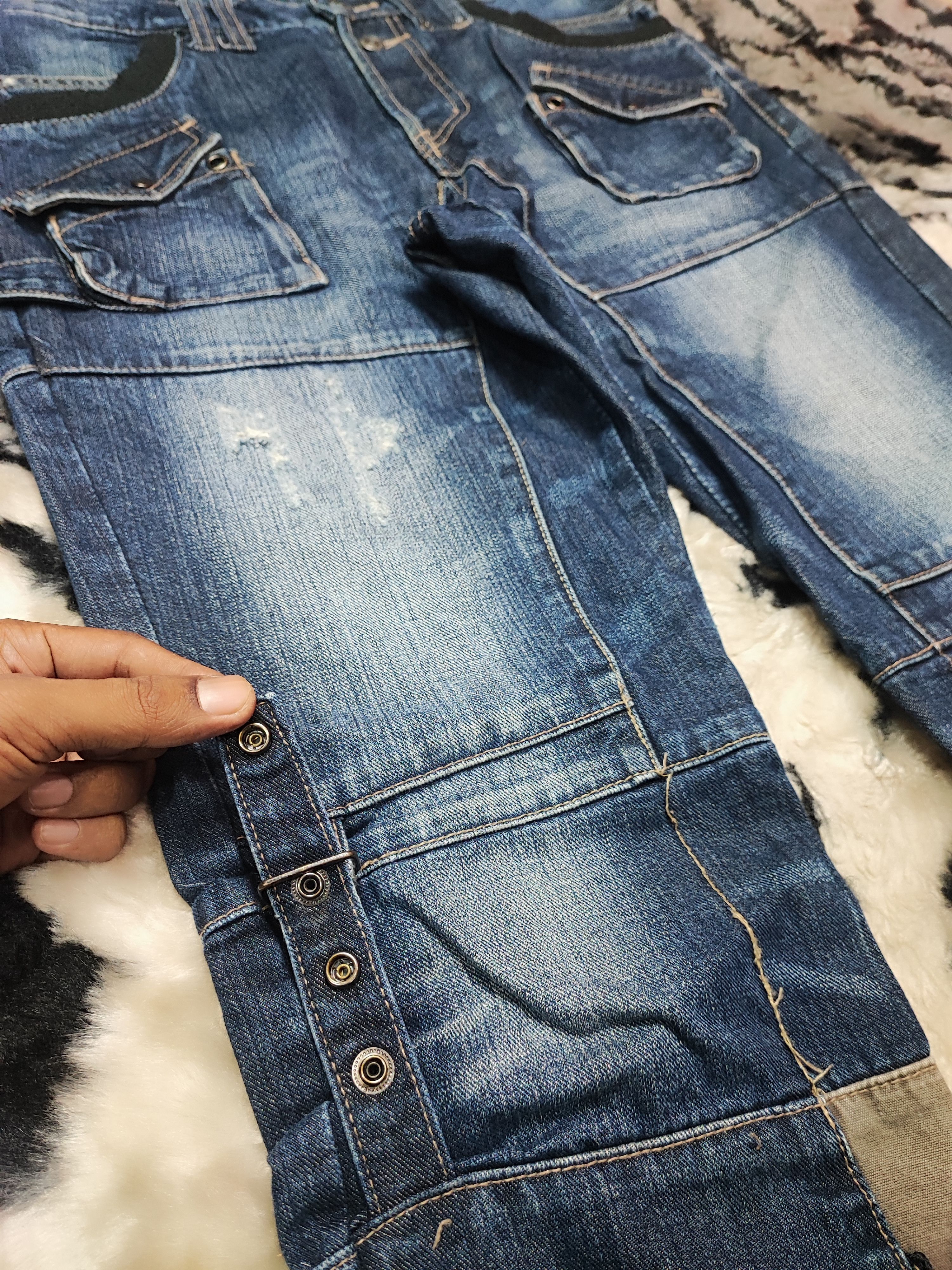 PPFM PPFM Multi-Pocket Zipper Denim Cyber Punk Style ERD Size US 32 / EU 48 - 8 Thumbnail