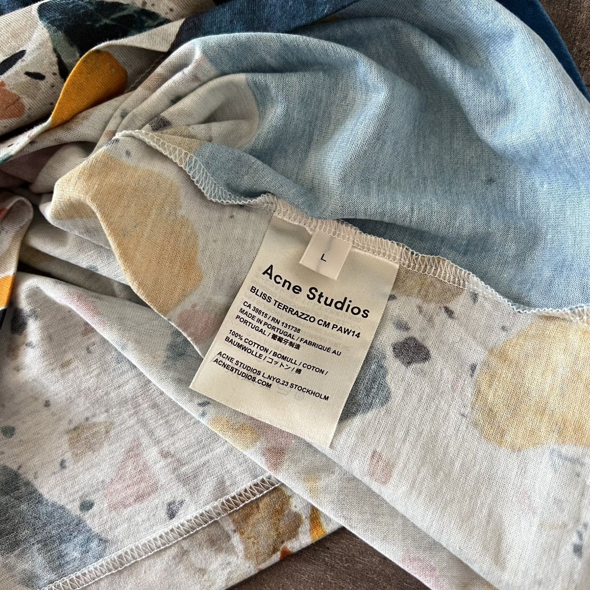 Acne Studios Tee Acne Studios Bliss Terrazzo Size L / US 10 / IT 46 - 4 Thumbnail