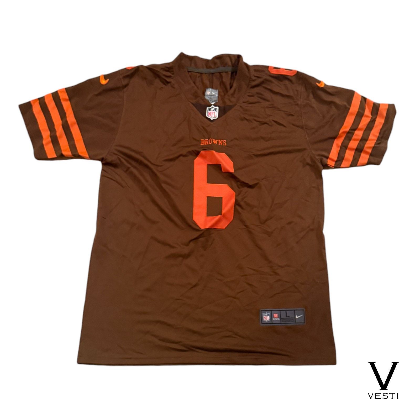 Nike Baker Mayfield Jersey Mens Large Cleveland Brown NFL Nike Size US L / EU 52-54 / 3 - 1 Thumbnail