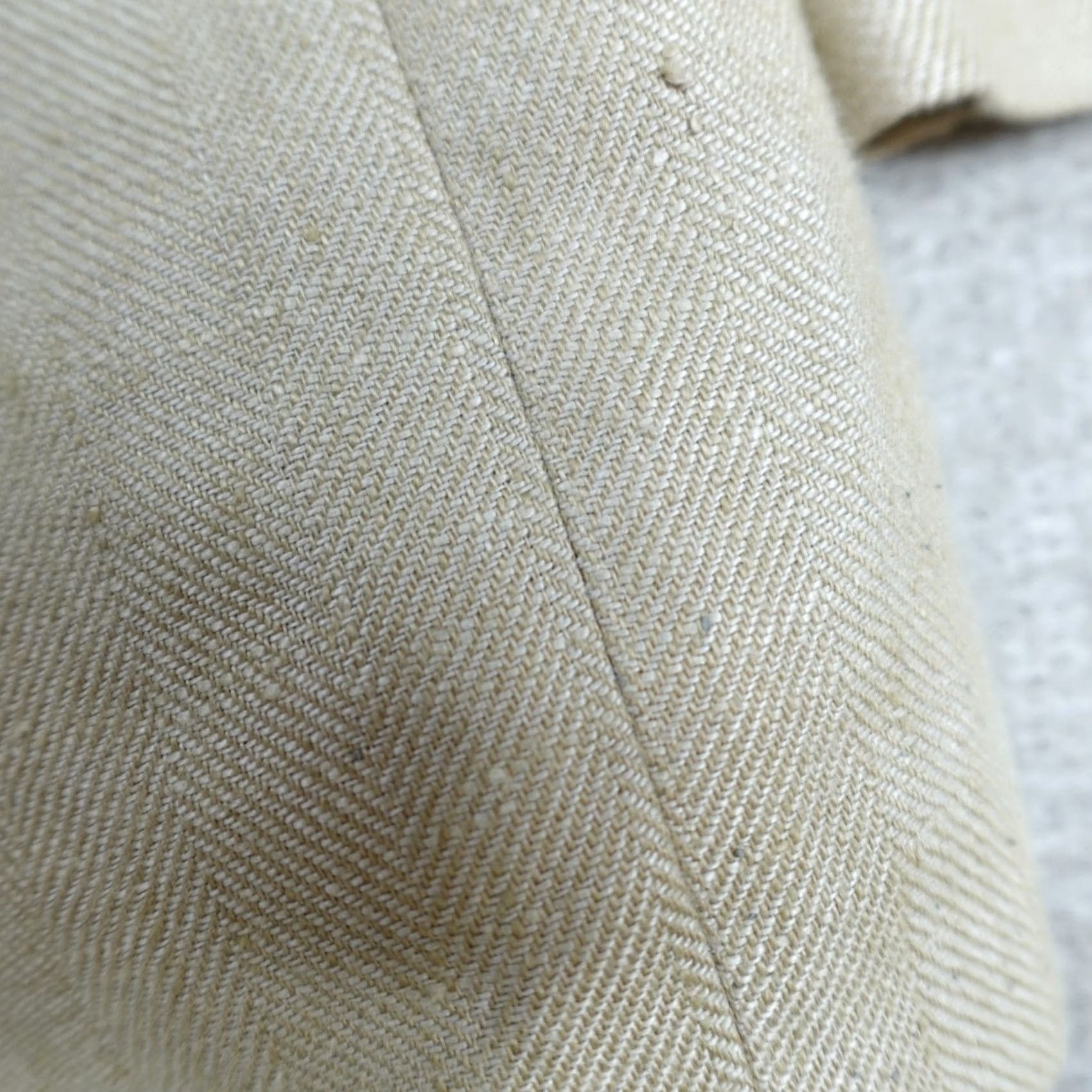 Brooks Brothers Brooks Brothers 1818 Blazer Beige Linen 43R Single-Breasted 2-Button Notch Lapel Mens Regular Vintage? No Size 46R - 5 Thumbnail