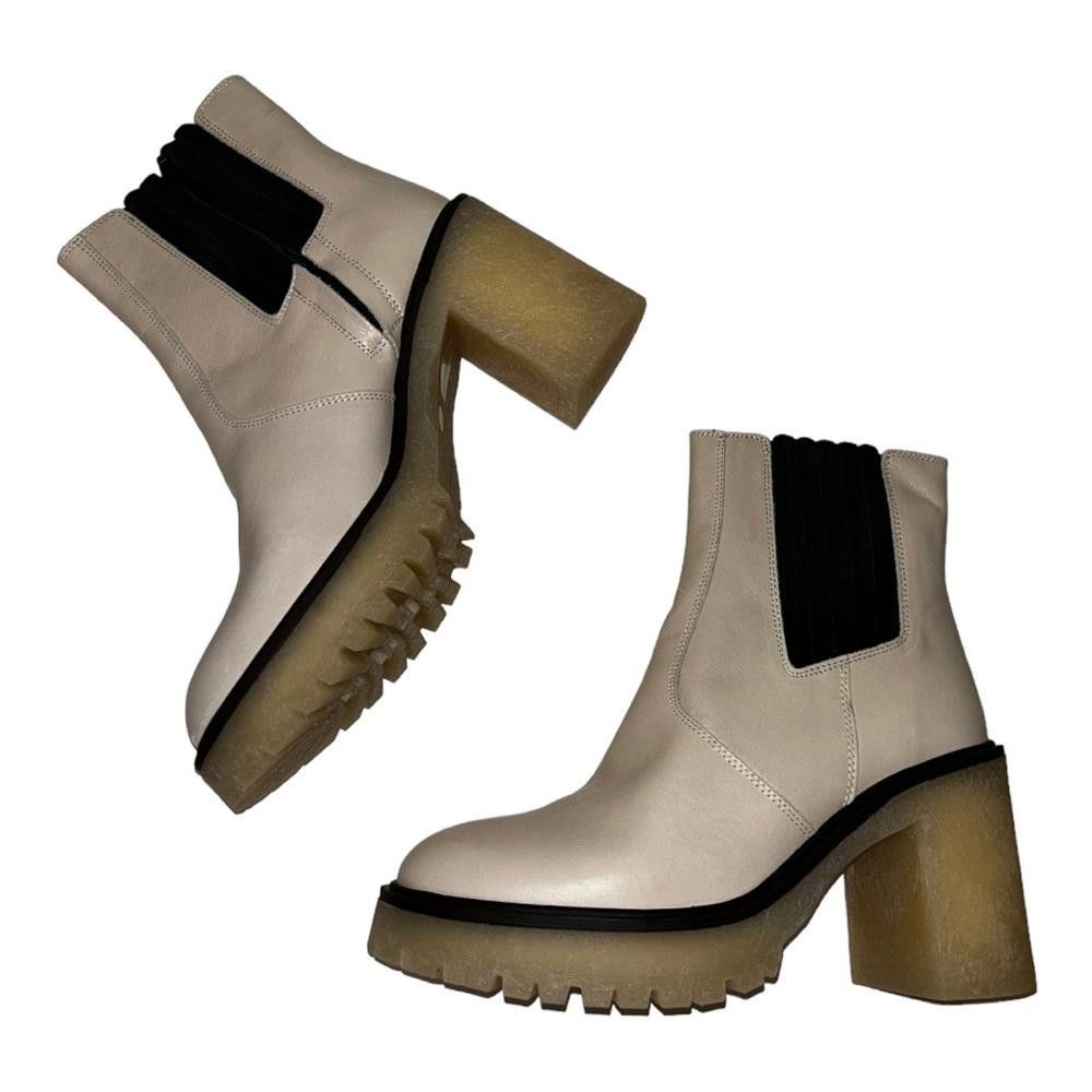 Free People Free People l NIB James Chelsea White Leather Boots Size 9 Size US 9 / IT 39 - 4 Thumbnail