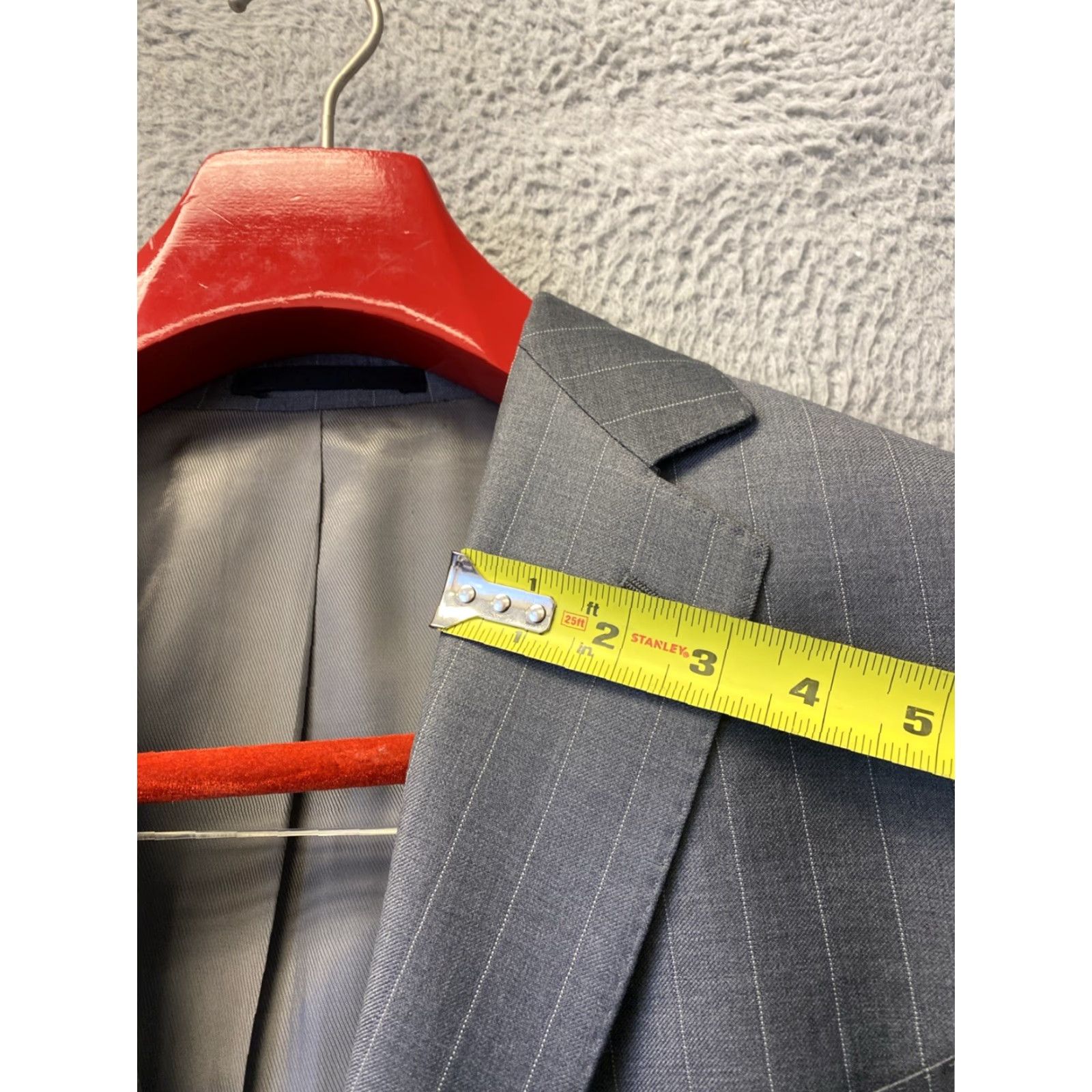 Vintage Dormeuil Blazer Coat Jacket Mens US 42 R Gray Wool Luxury Professional/ 157-19 Size 42R - 7 Thumbnail