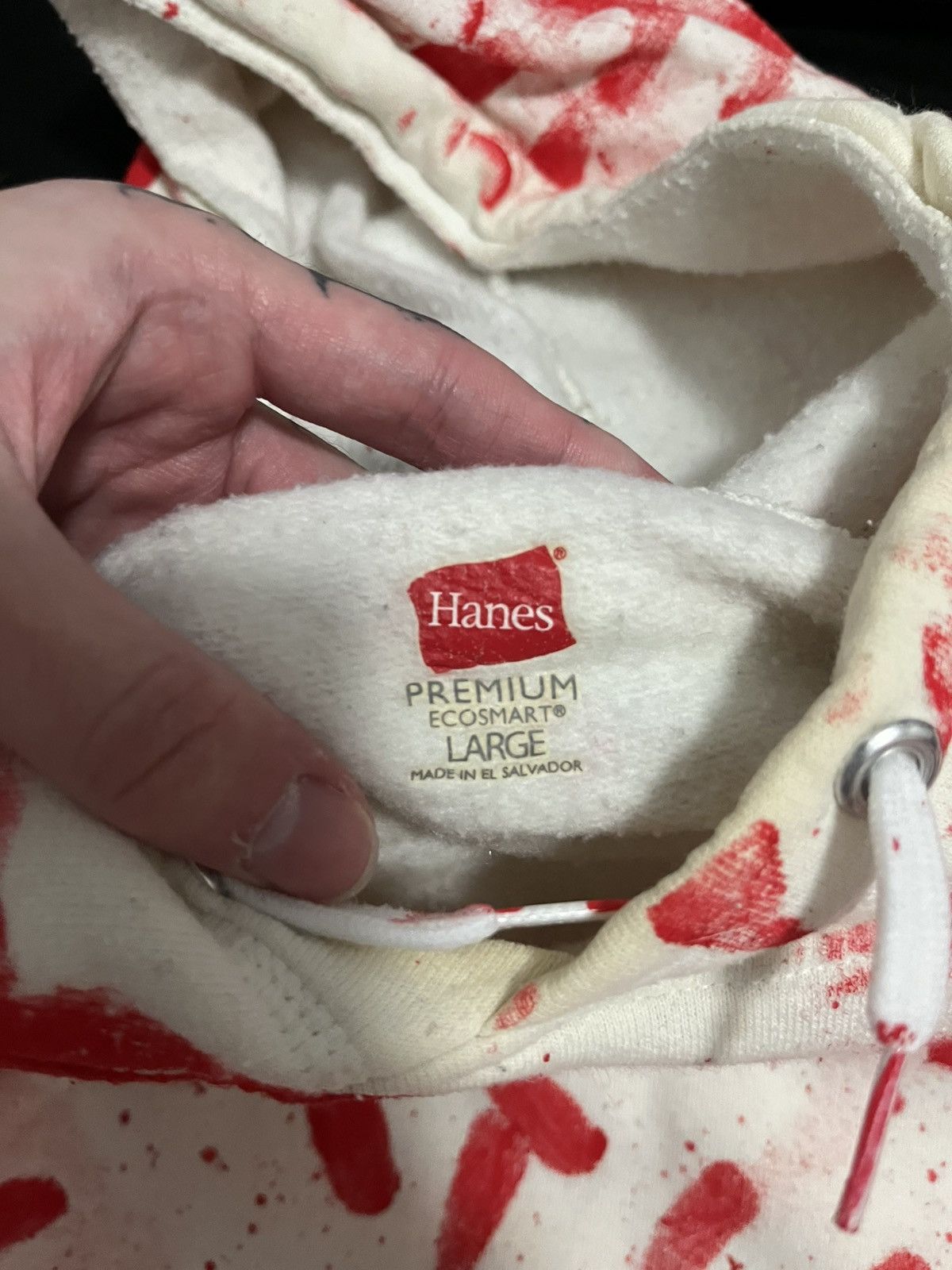 Other Haunted blood handprint hoodie white Size US L / EU 52-54 / 3 - 5 Thumbnail