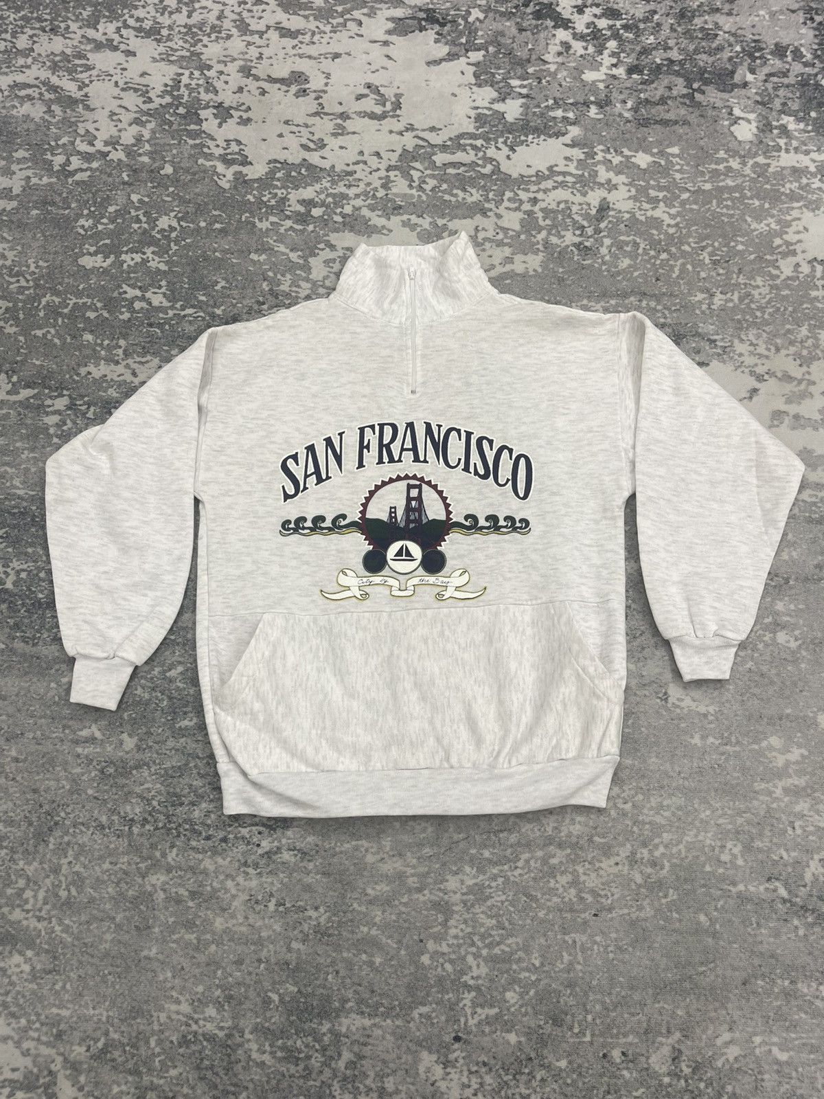 NFL Vintage San Francisco Quarter Zipper Sweatshirt s8 Size US M / EU 48-50 / 2 - 1 Thumbnail