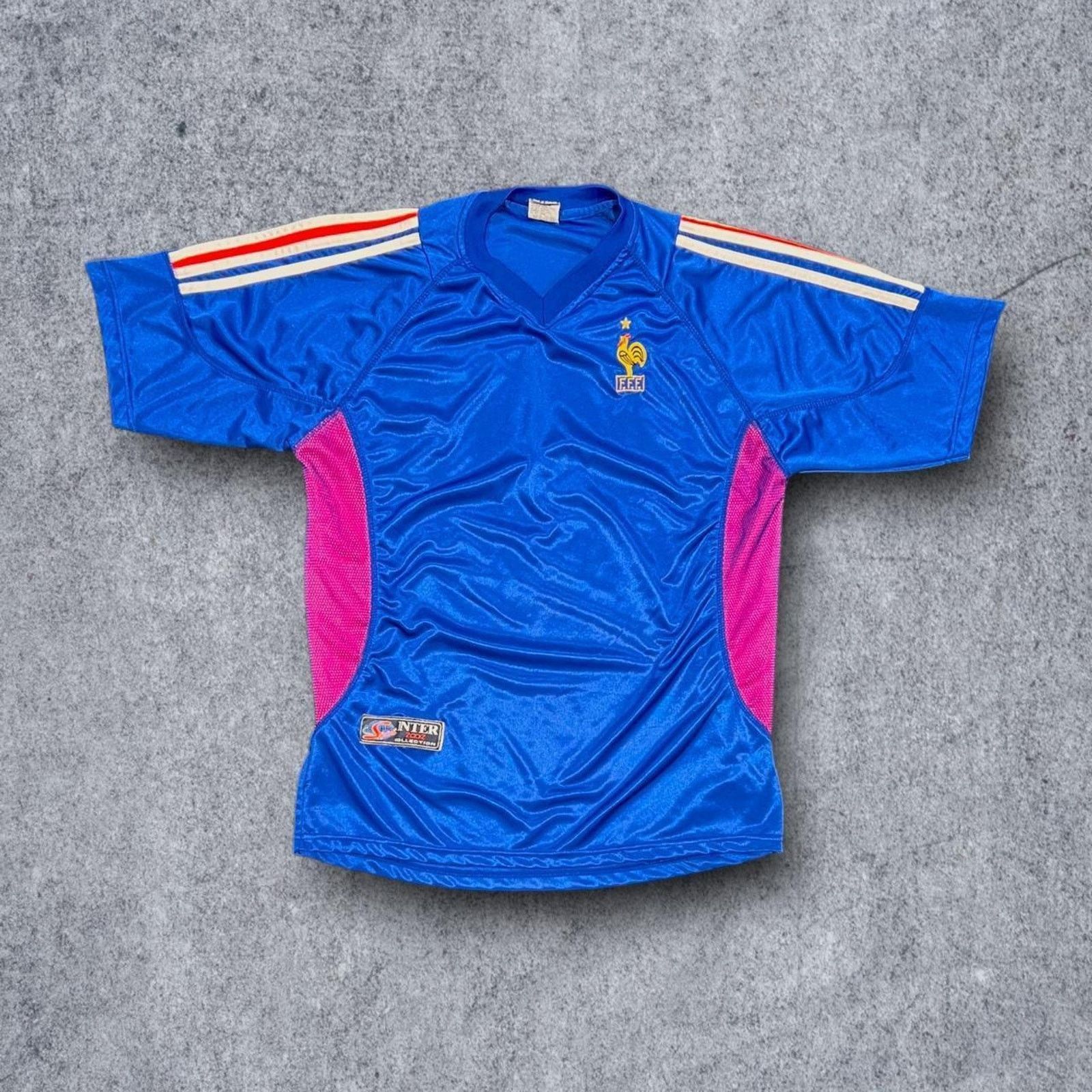 Adidas Adidas & France (FFF) Official 2002 Vintage Soccer Jersey Size US L / EU 52-54 / 3 - 1 Thumbnail