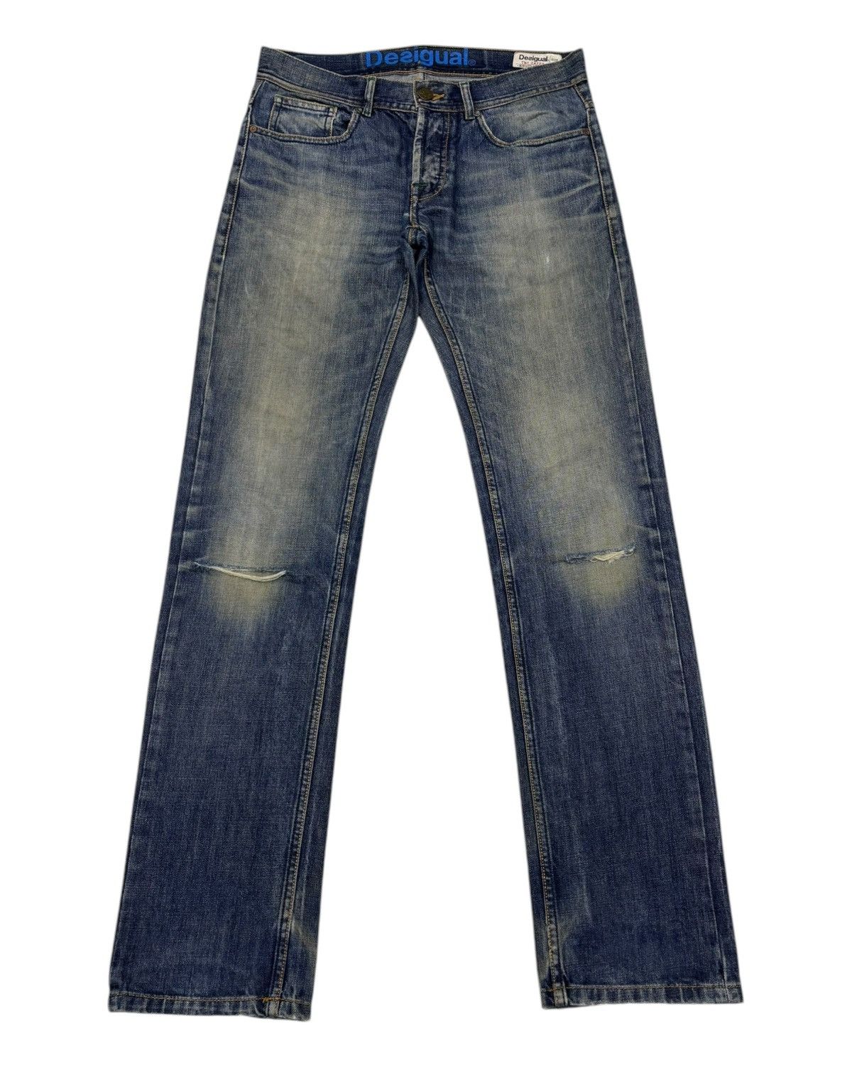 Desigual × Hysteric Glamour × If Six Was Nine 🔥DESIGUAL SLIM DISTRESSED DENIM JEANS ROCKSTAR DENIM Size US 31 - 1 Thumbnail