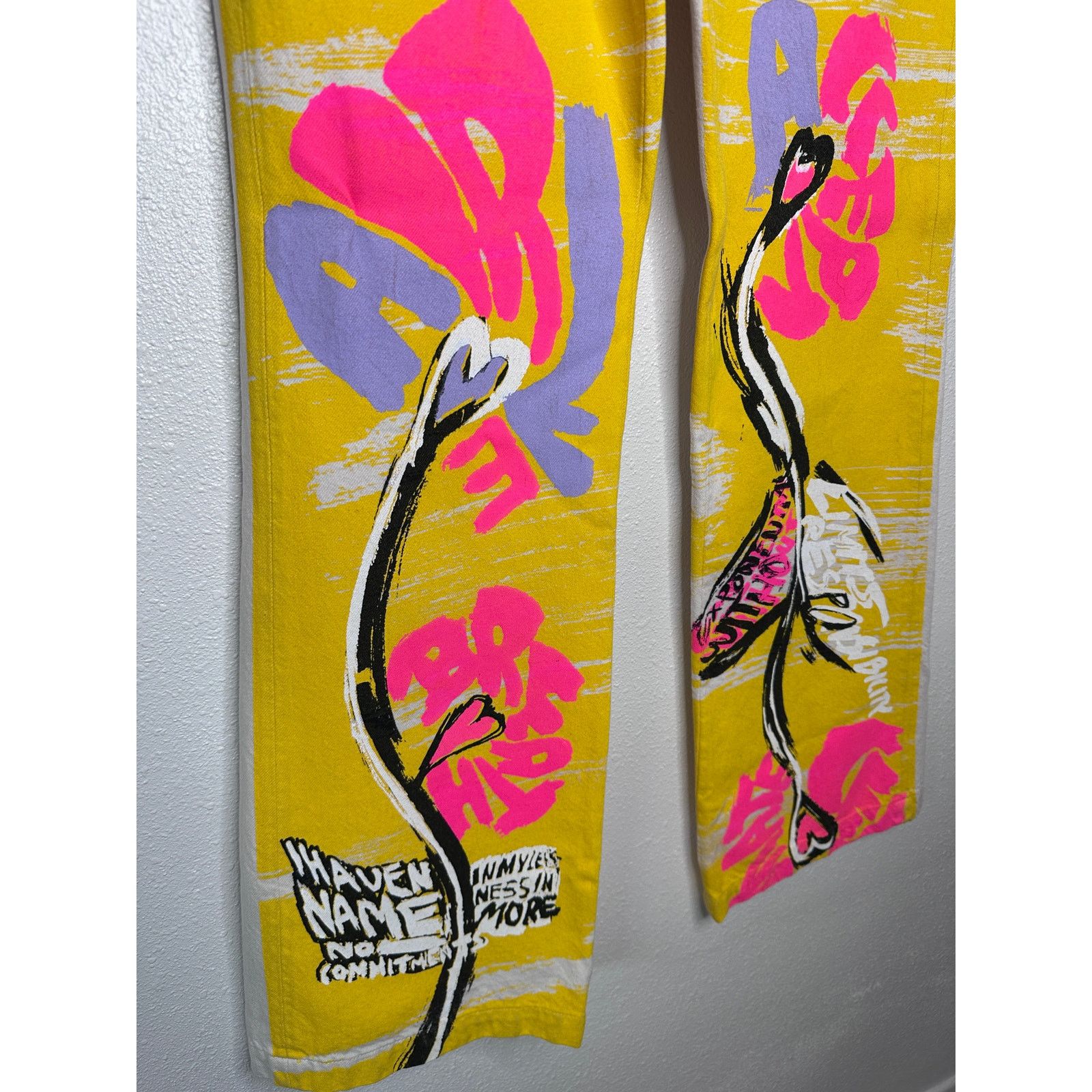 Marni Marni Floral Print Flared Floral Painted Denim Jeans 31 Size 31" - 3 Thumbnail
