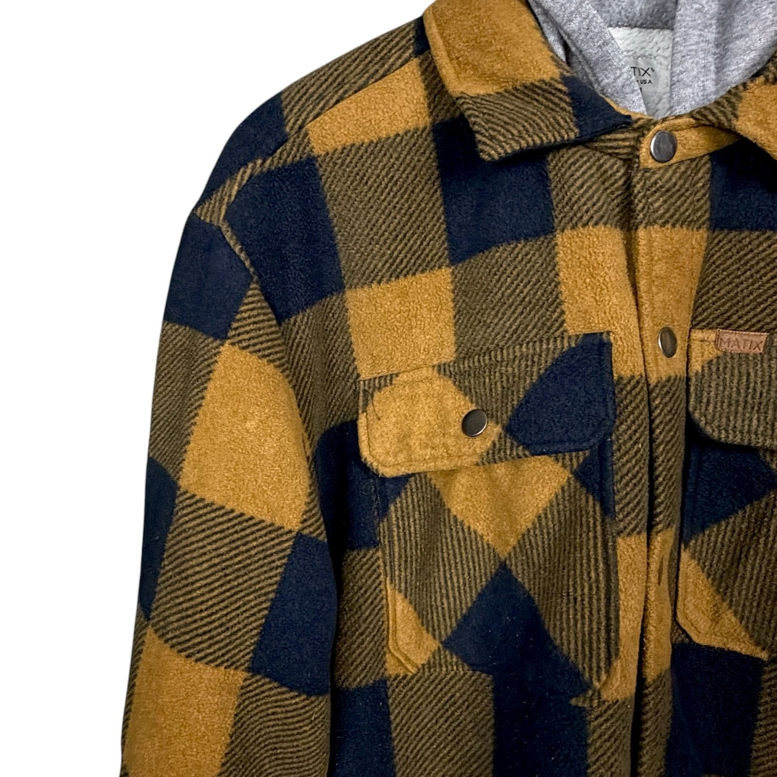 Matix Matix Jacket Men’s Large Plaid Sherpa Lined Snap Flannel Size US L / EU 52-54 / 3 - 3 Thumbnail