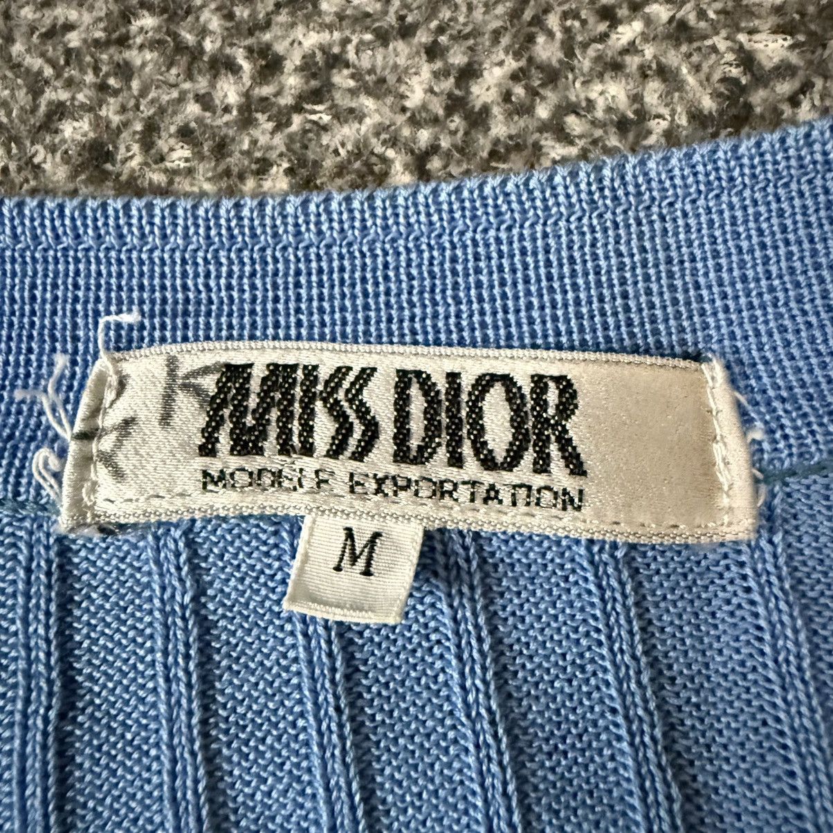 Christian Dior Monsieur × Dior 🔥🔥 Vintage Miss Dior Rib Knit V Neck Cardigan Size M / US 6-8 / IT 42-44 - 8 Thumbnail