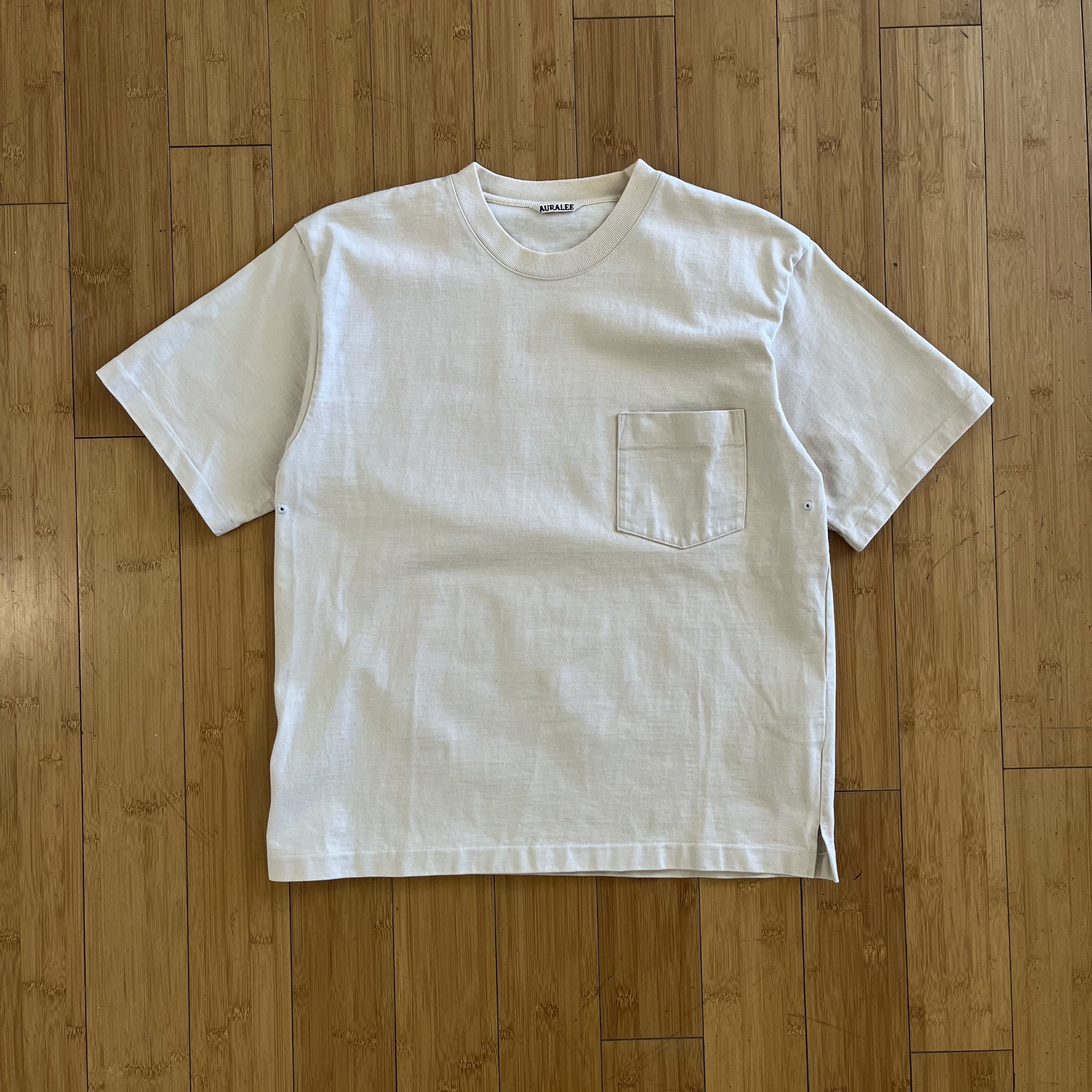 Auralee Auralee Heavyweight Pocket T-Shirt (Off White) | Grailed