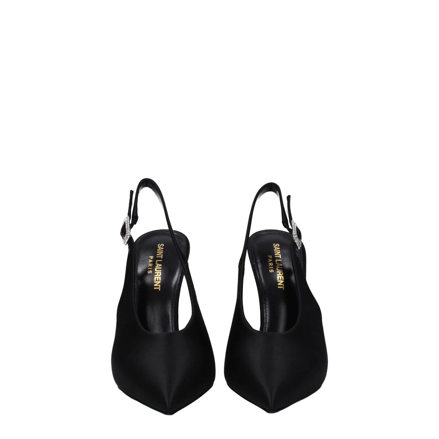 Saint Laurent Paris ob1o1e1224 Satin Sandals in Black Size US 7 / IT 37 - 3 Thumbnail