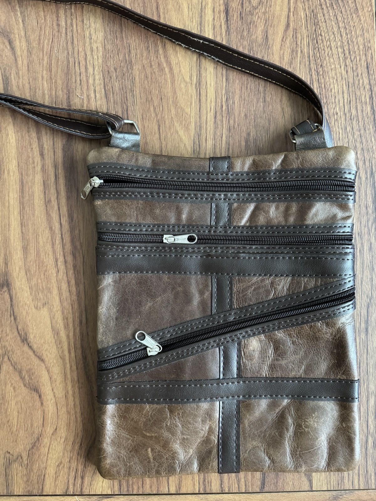 Vintage Brown Leather Crossbody Bag Size ONE SIZE - 2 Thumbnail