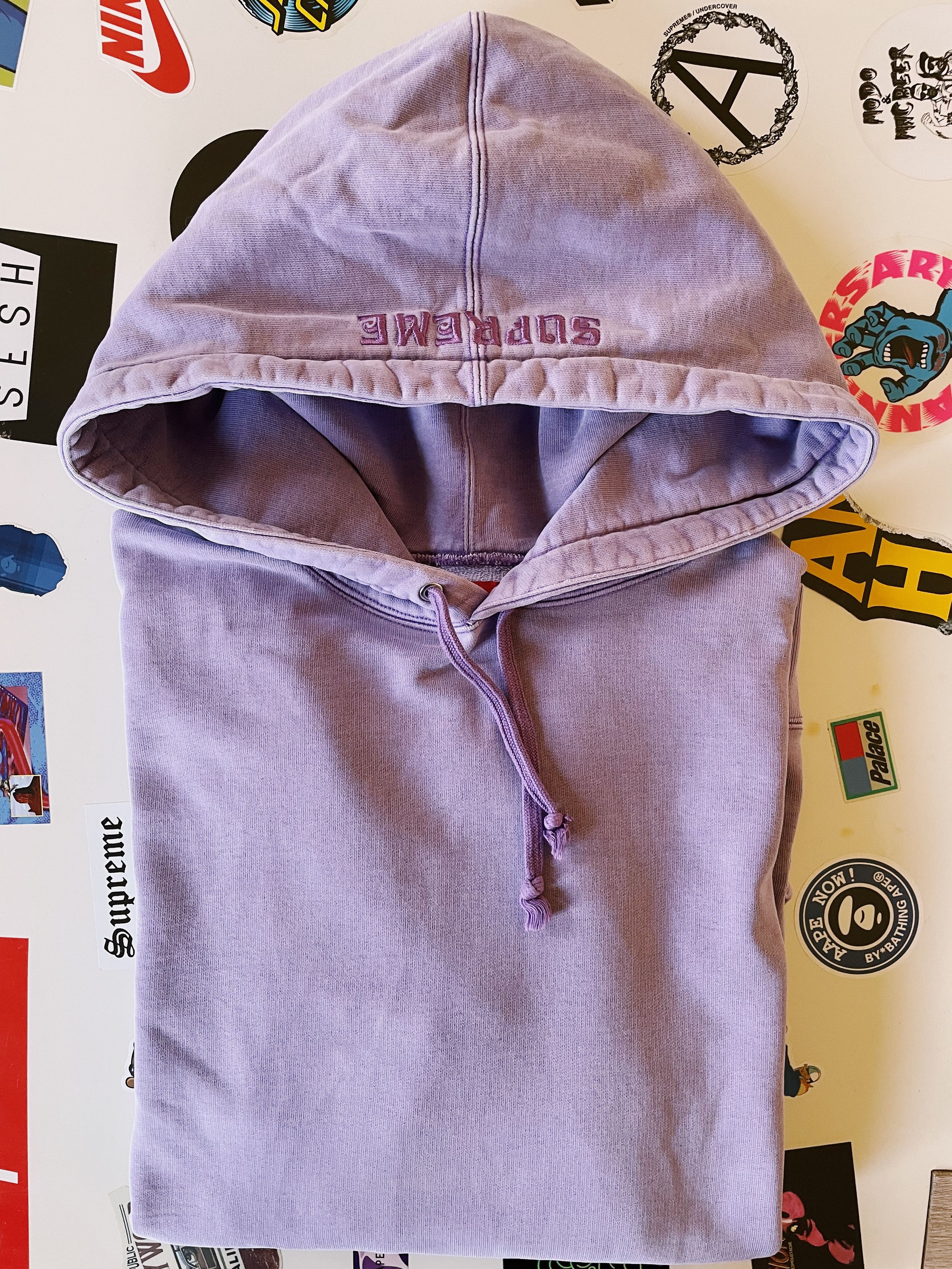 Supreme Supreme Overdyed Hoodie Purple Size US L / EU 52-54 / 3 - 7 Thumbnail