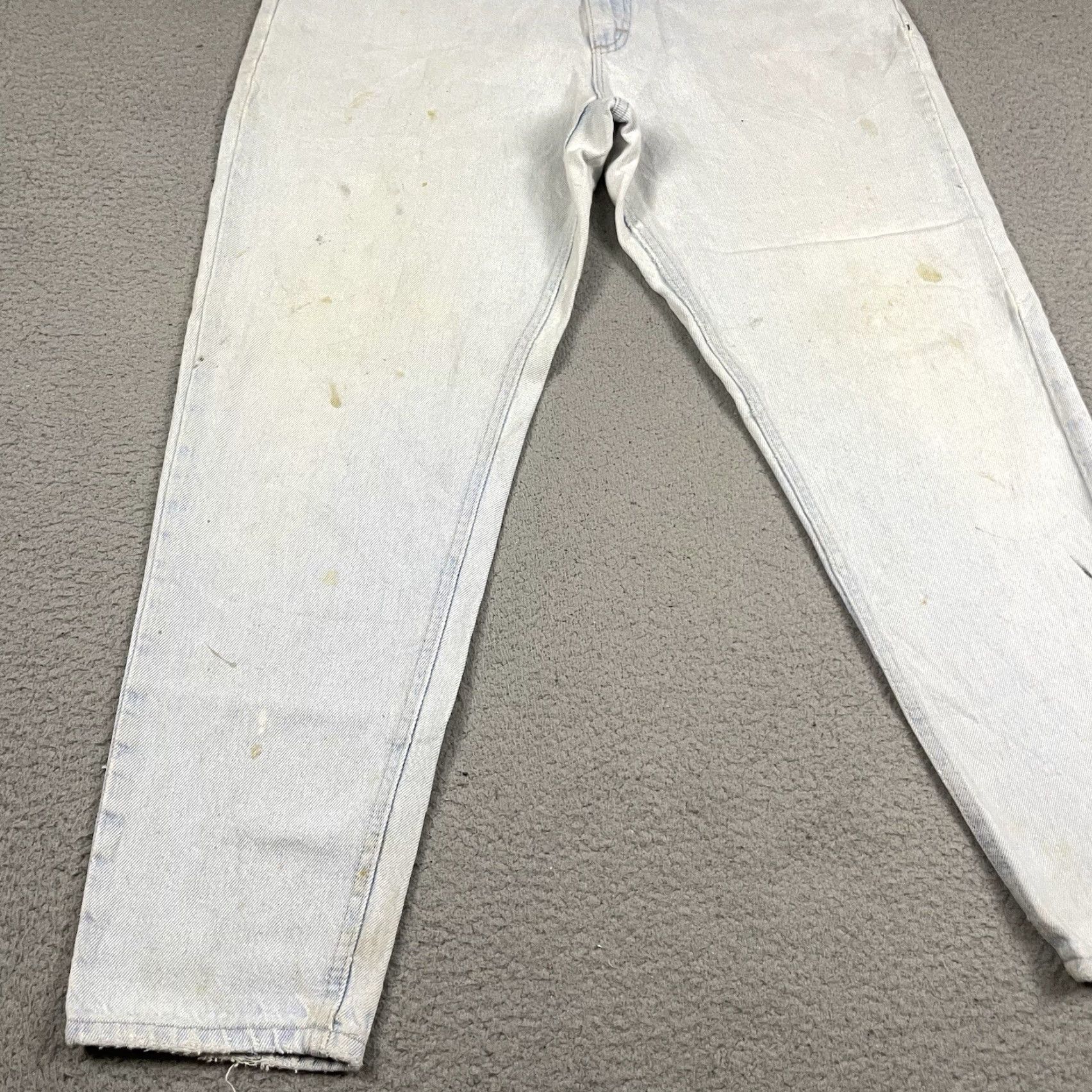 Lee VINTAGE Lee Riders Jeans Womens 16 Medium Blue High Waist Tapered Distressed USA 5-Pocket Design Size 24" / US 00 / IT 34 - 7 Thumbnail