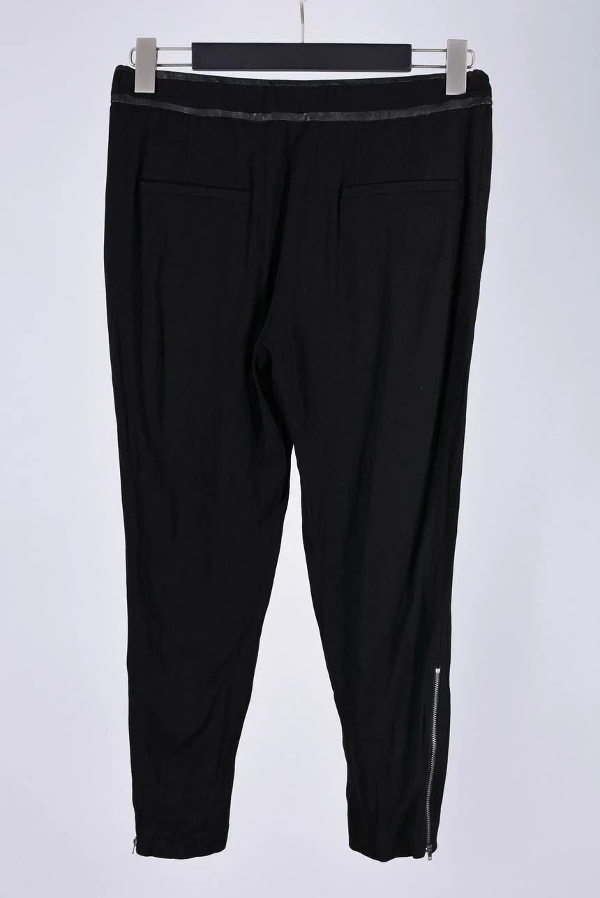 Helmut Lang Women's Helmut Lang Black Drawstring Ankle Zip Pants Size M Size 28" / US 6 / IT 42 - 3 Thumbnail