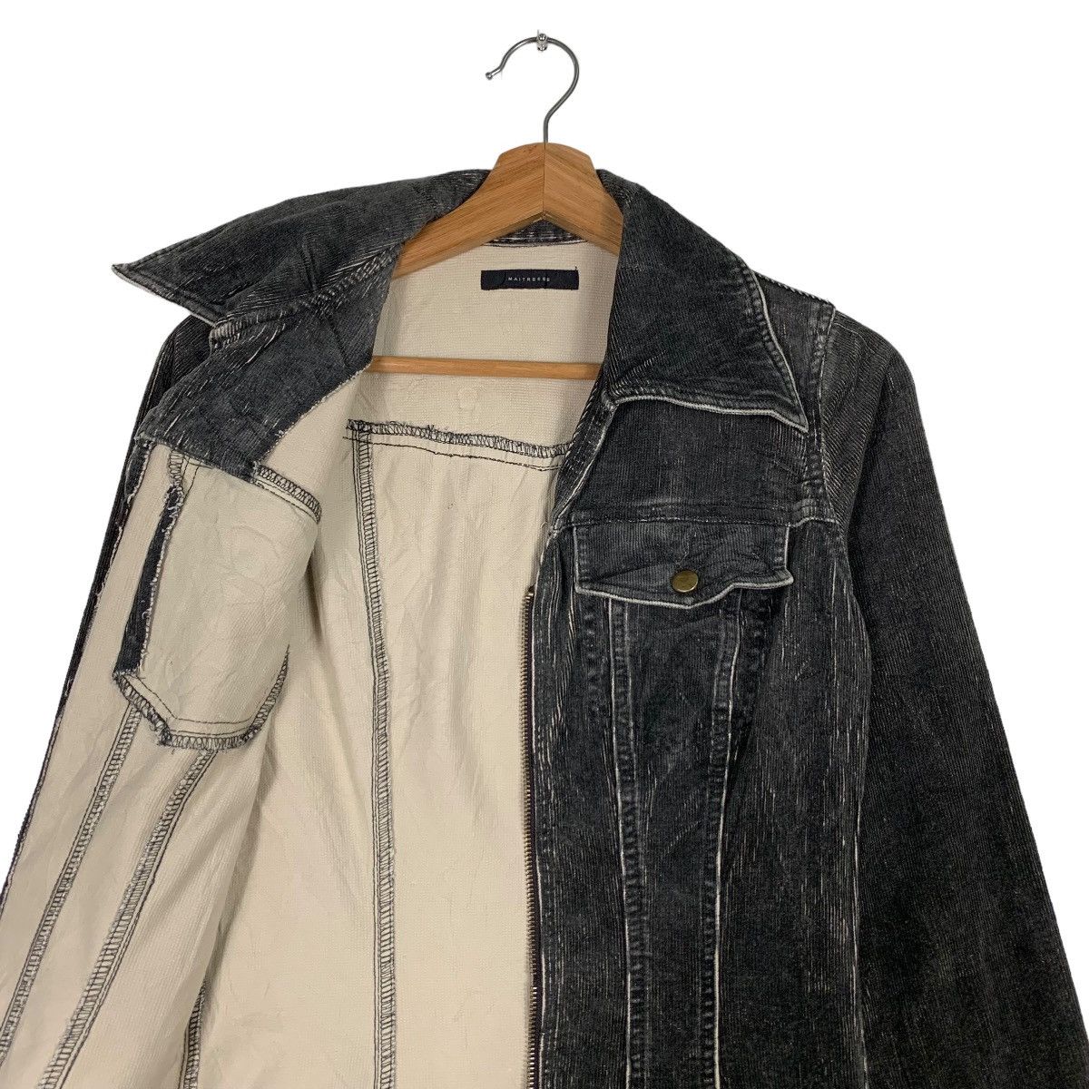 Japanese Brand MAITRESSE Corduroy Overcoat Jacket #0101-C6 Size S / US 4 / IT 40 - 11 Thumbnail