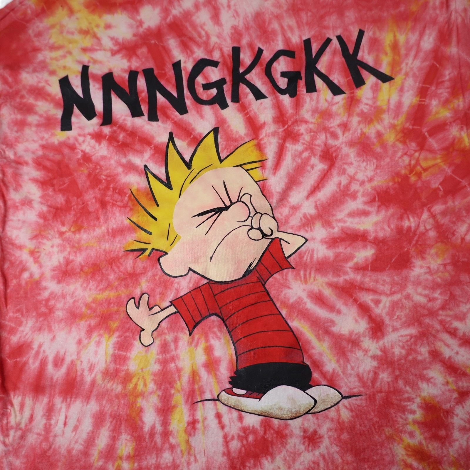 Vintage Vintage Calvin and Hobbes Graphic Tie Dyed Graphic T Shirt Size US XL / EU 56 / 4 - 11 Thumbnail