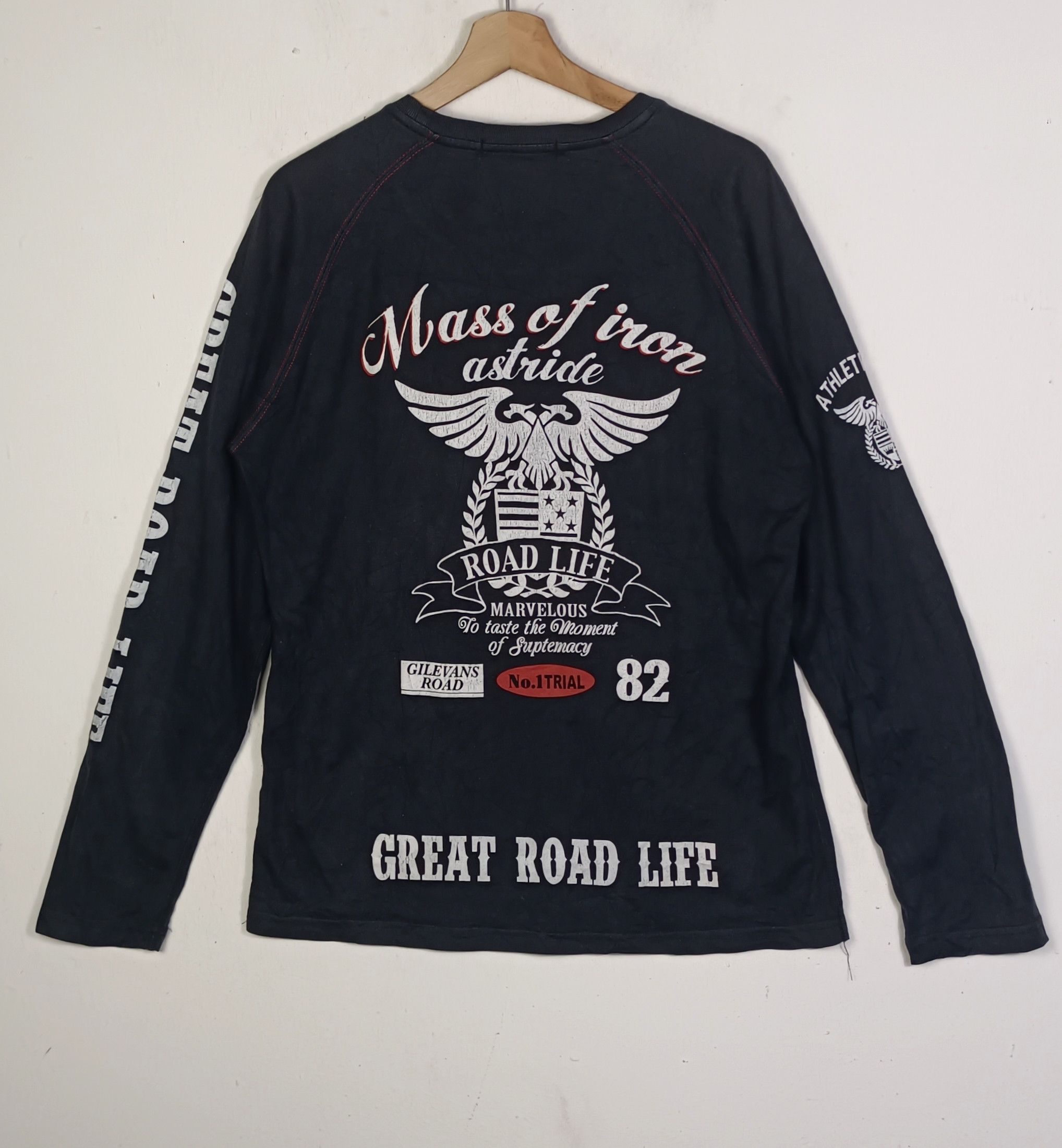 Japanese Brand Thruxton Mass Of Iron Astride Long Sleeve Size US M / EU 48-50 / 2 - 1 Thumbnail