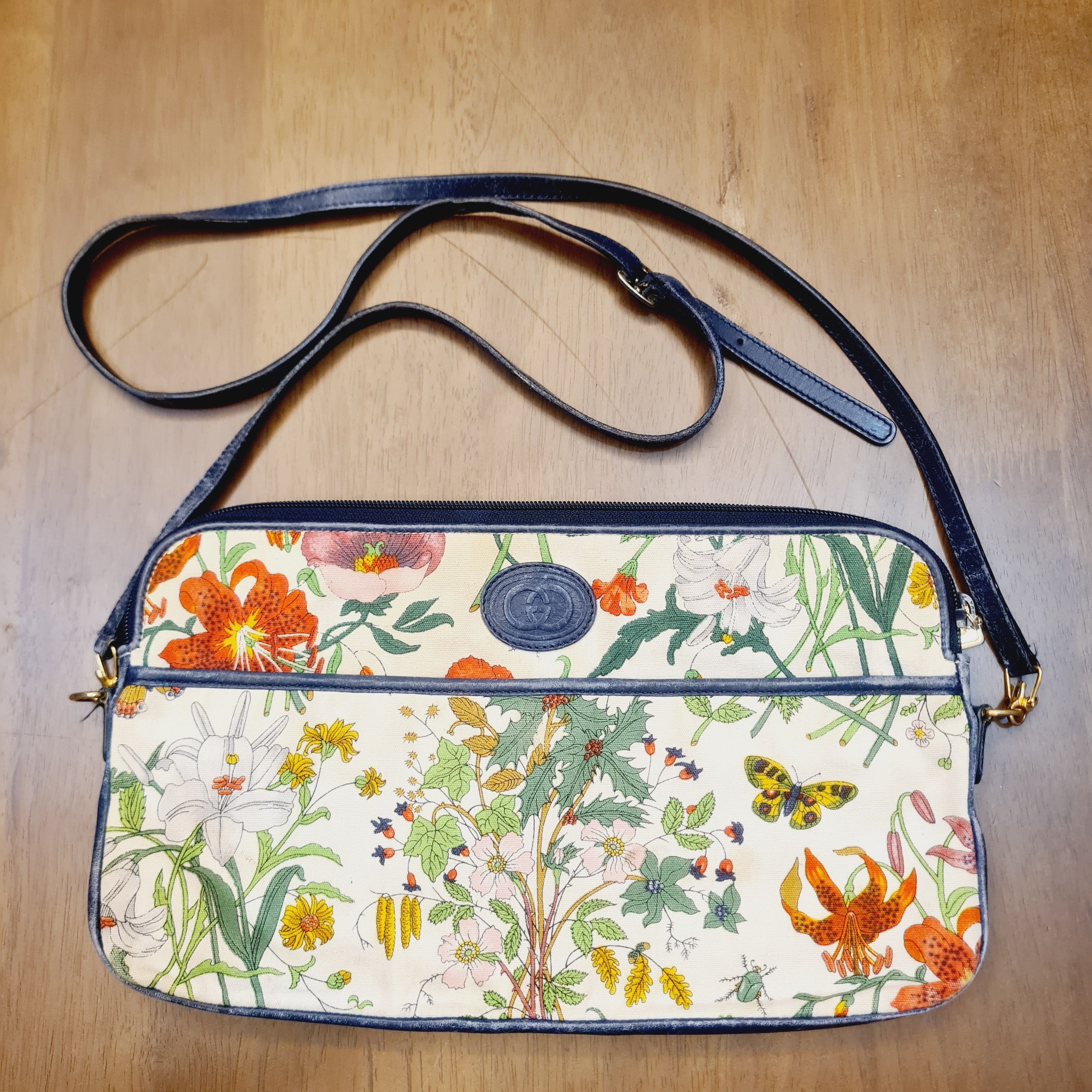 Gucci Vintage Gucci floral print crossbody bag Size ONE SIZE - 1 Thumbnail