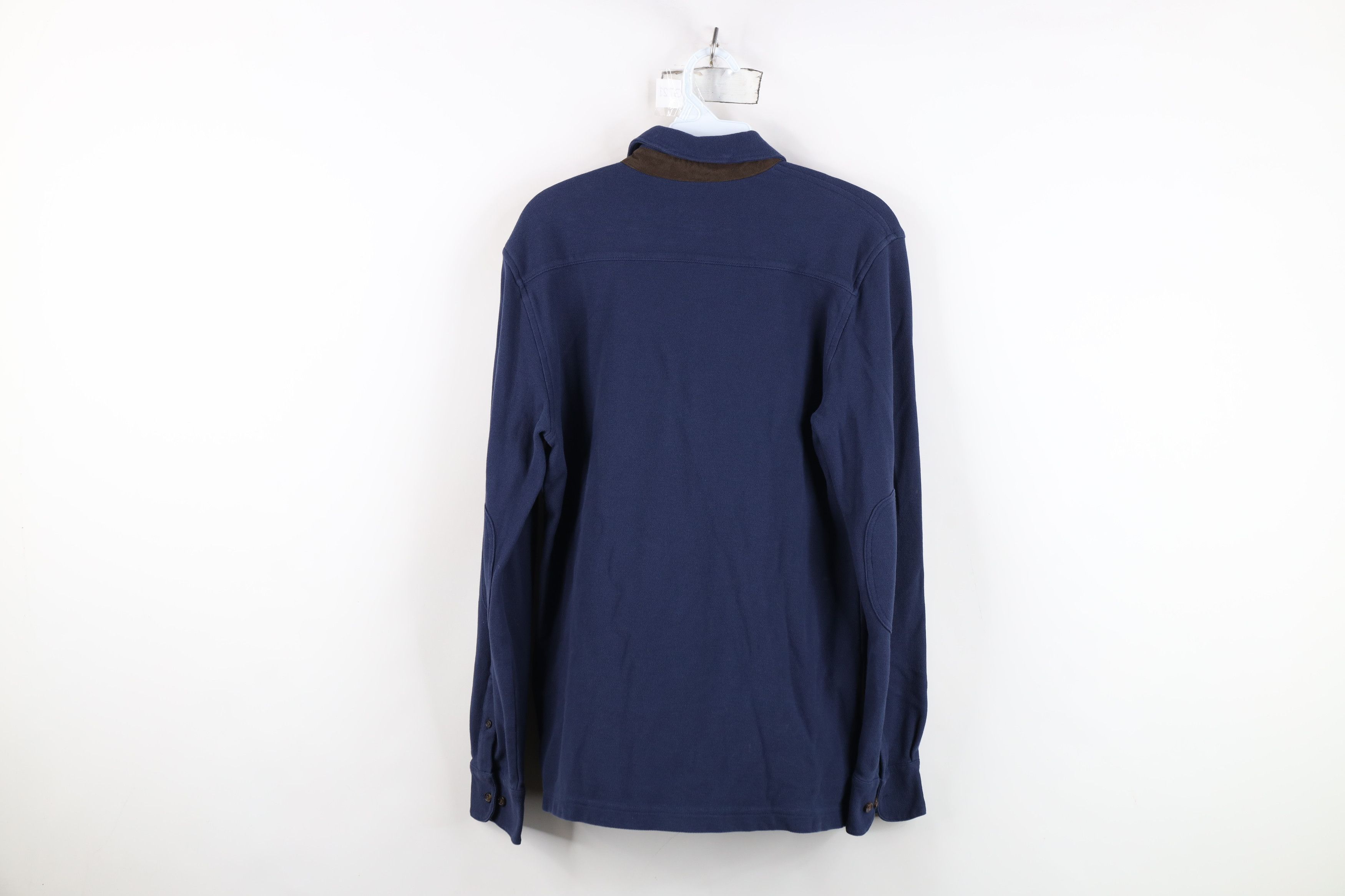 Brooks Brothers Vintage Brooks Brothers Patch Long Sleeve Rugby Polo Blue Size US S / EU 44-46 / 1 - 11 Thumbnail